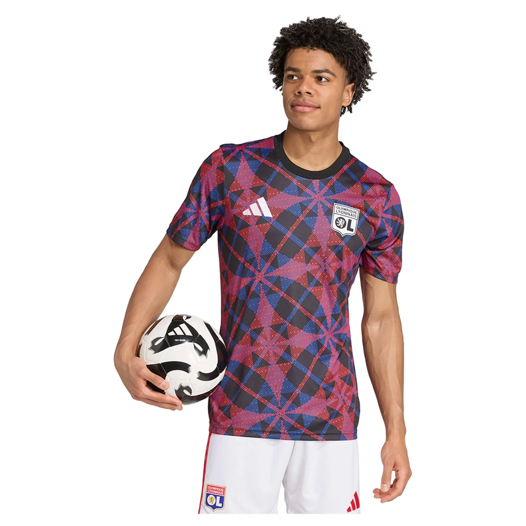 Olympique Lyon adidas Pre Match Shirt - Black