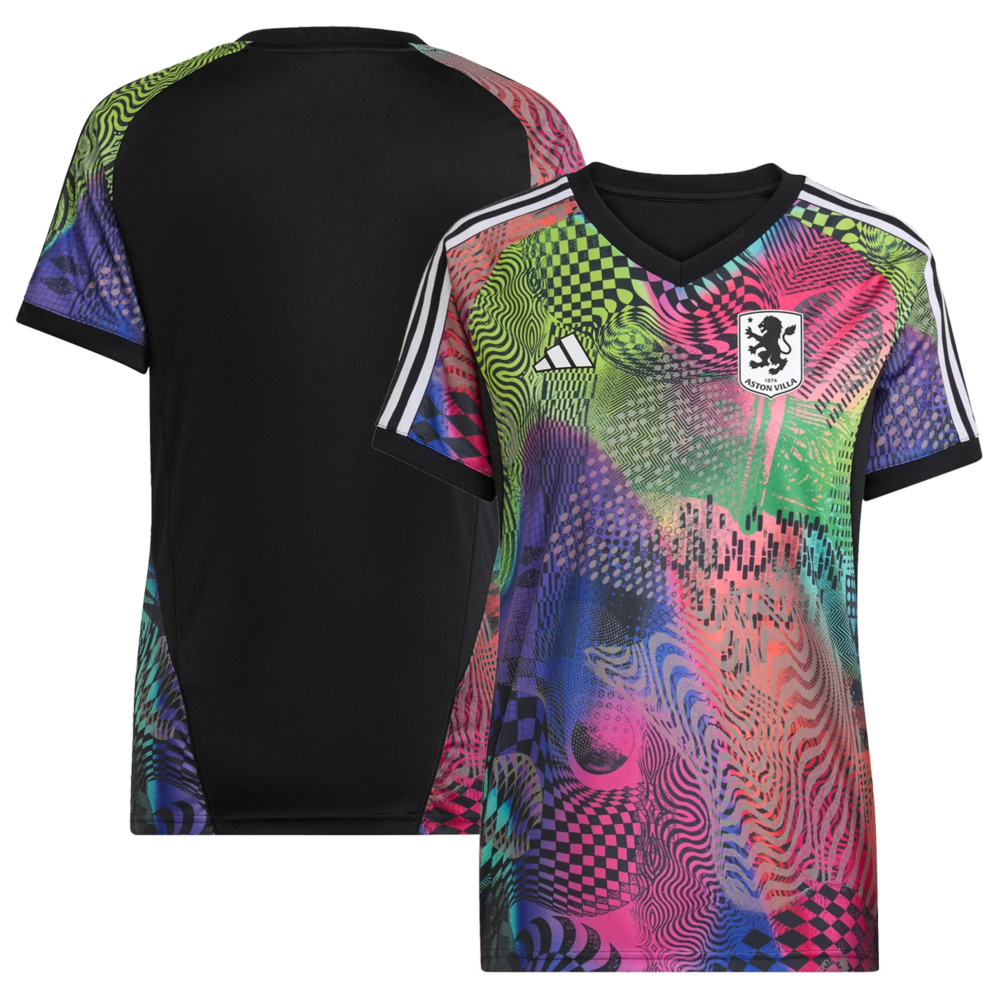 Aston Villa adidas Pride Jersey - Black - Womens