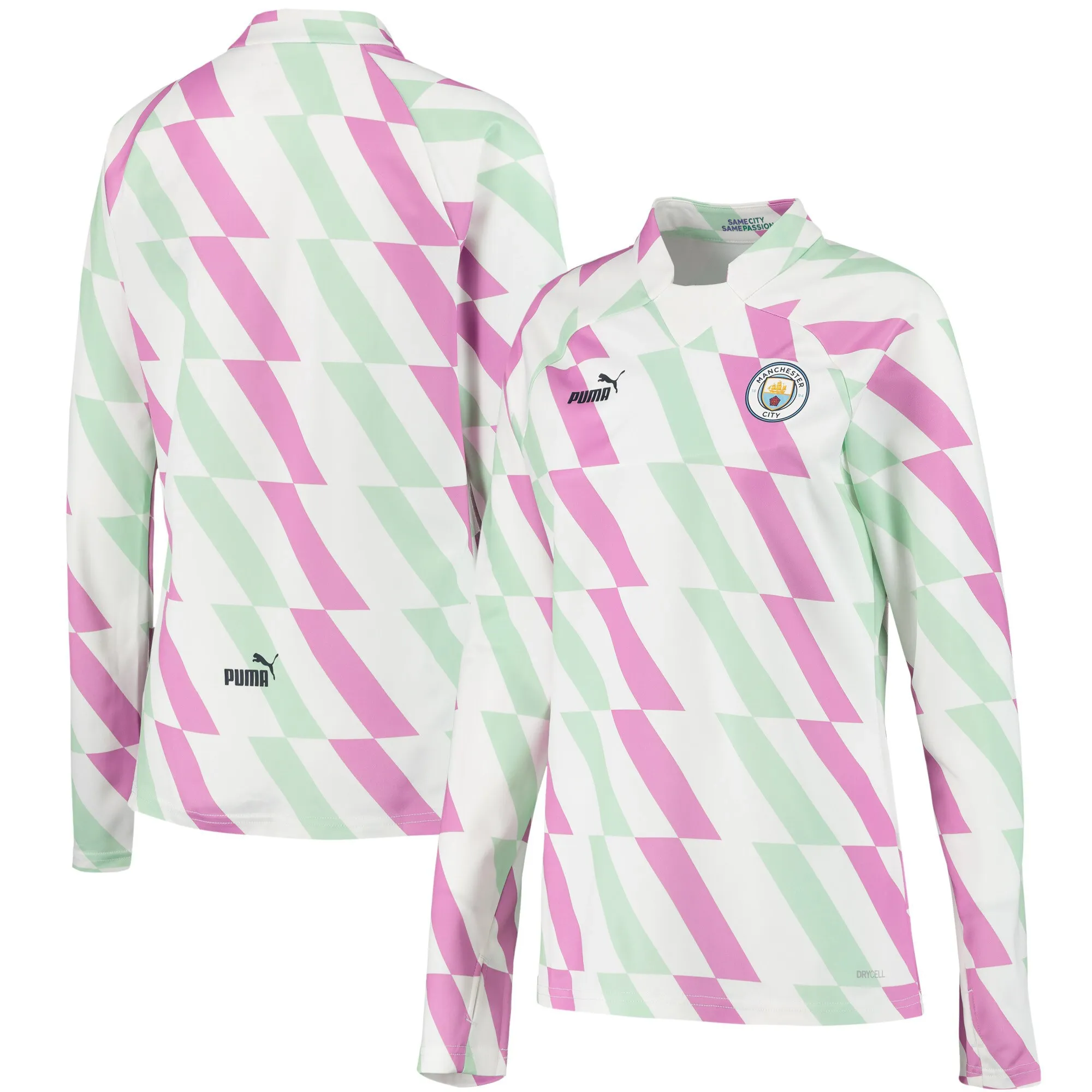 Manchester City Prematch Sweat Top - White - Womens