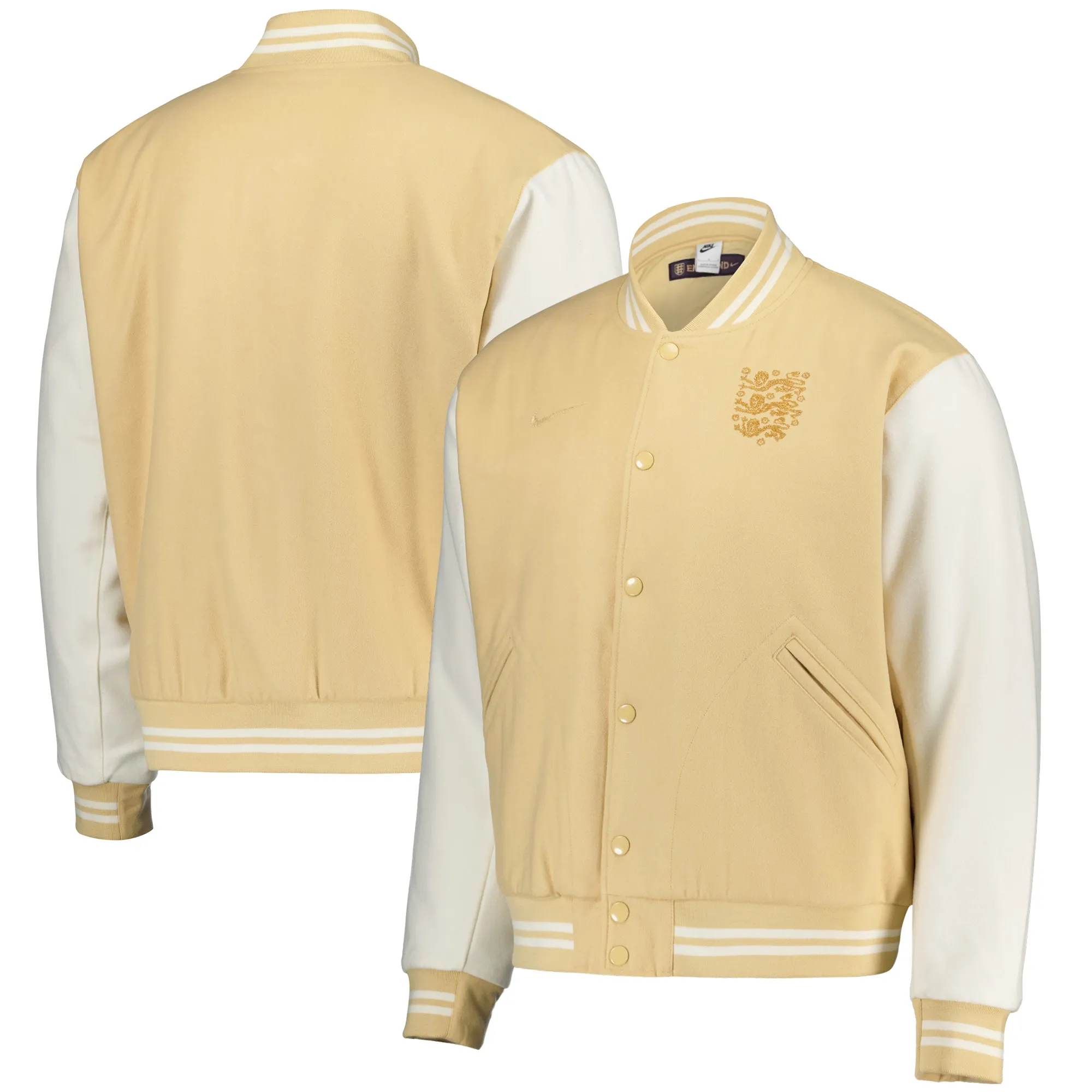 England Nike Varsity Jacket - Beige