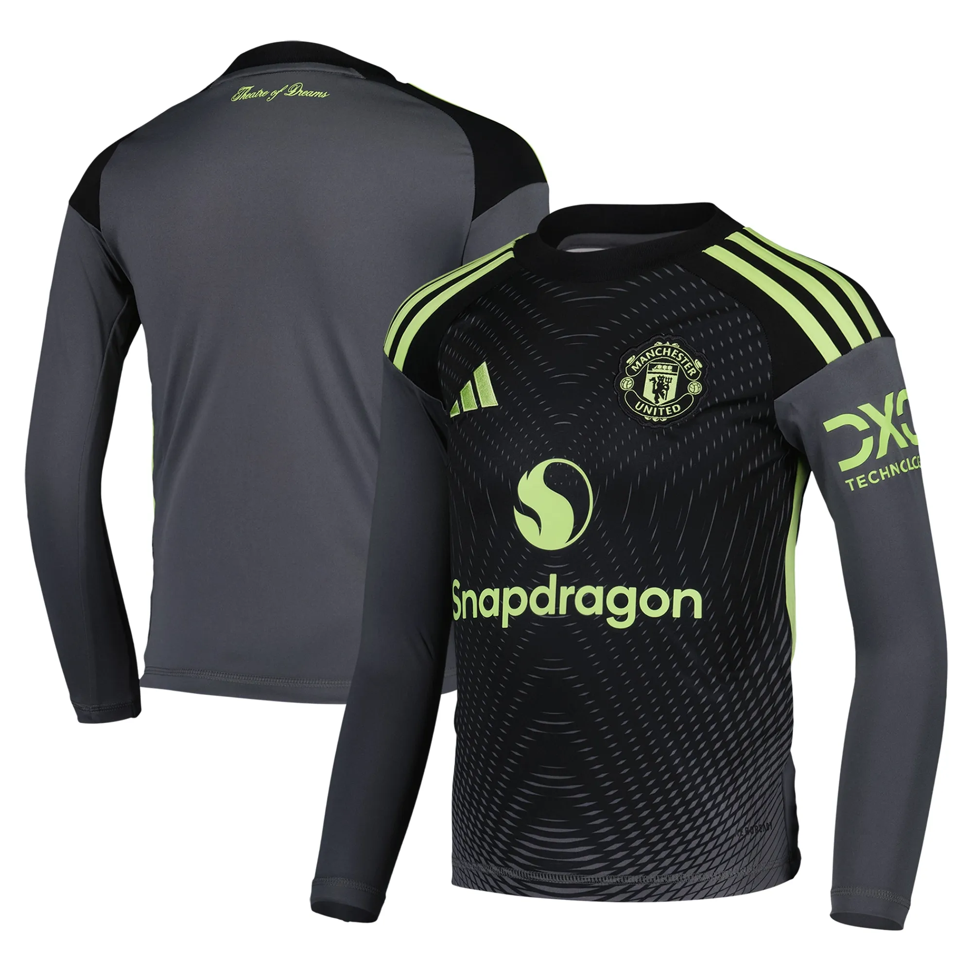Manchester United adidas Home Goalkeeper Shirt 2025-26 - Kids - Long Sleeve