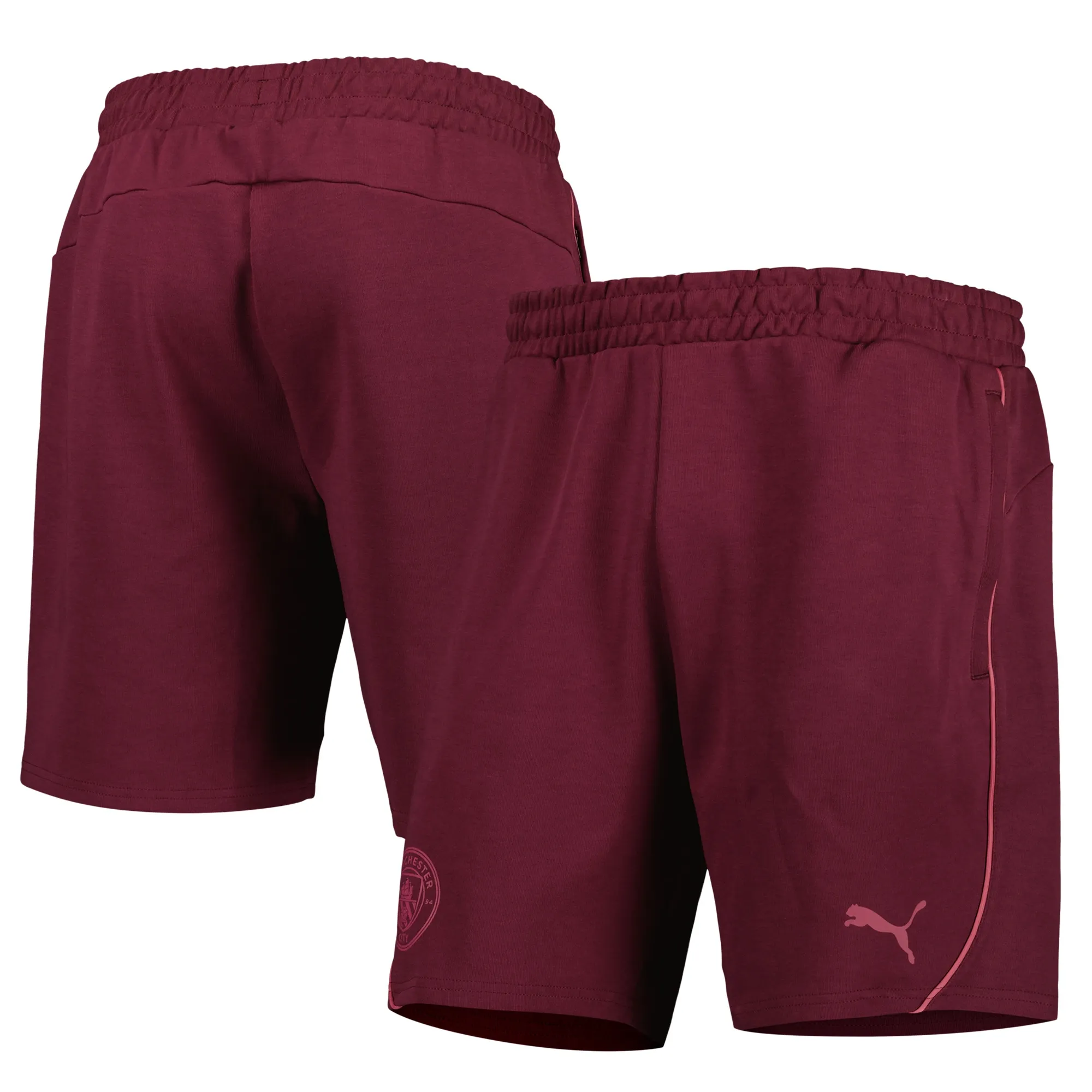 Manchester City PUMA Casuals Shorts - Dark Red