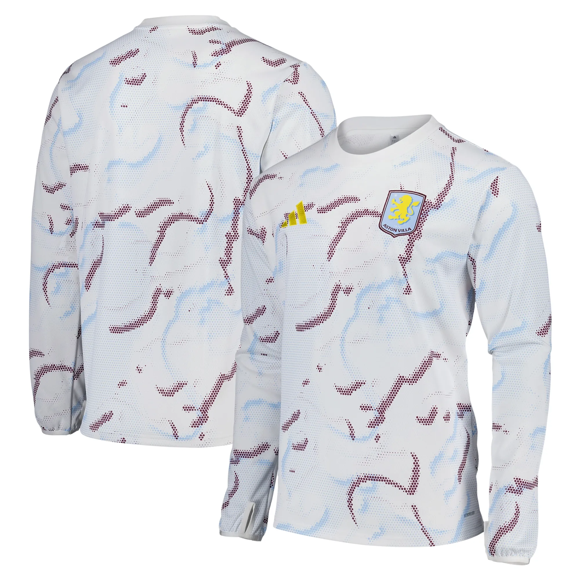 Aston Villa adidas Pre Match Warm Top - White