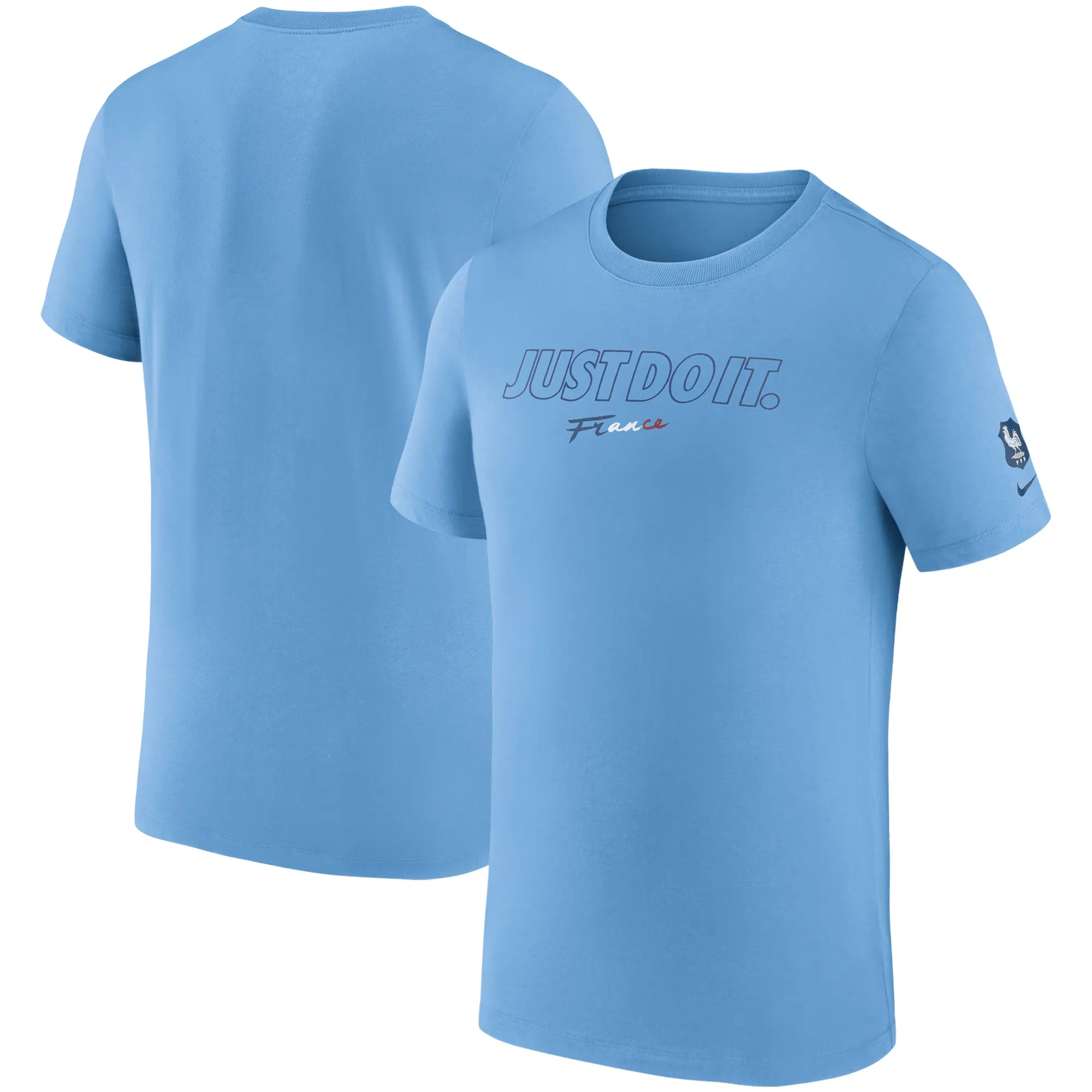 France Women's Nike Just Do It T-Shirt - Blue - Mens