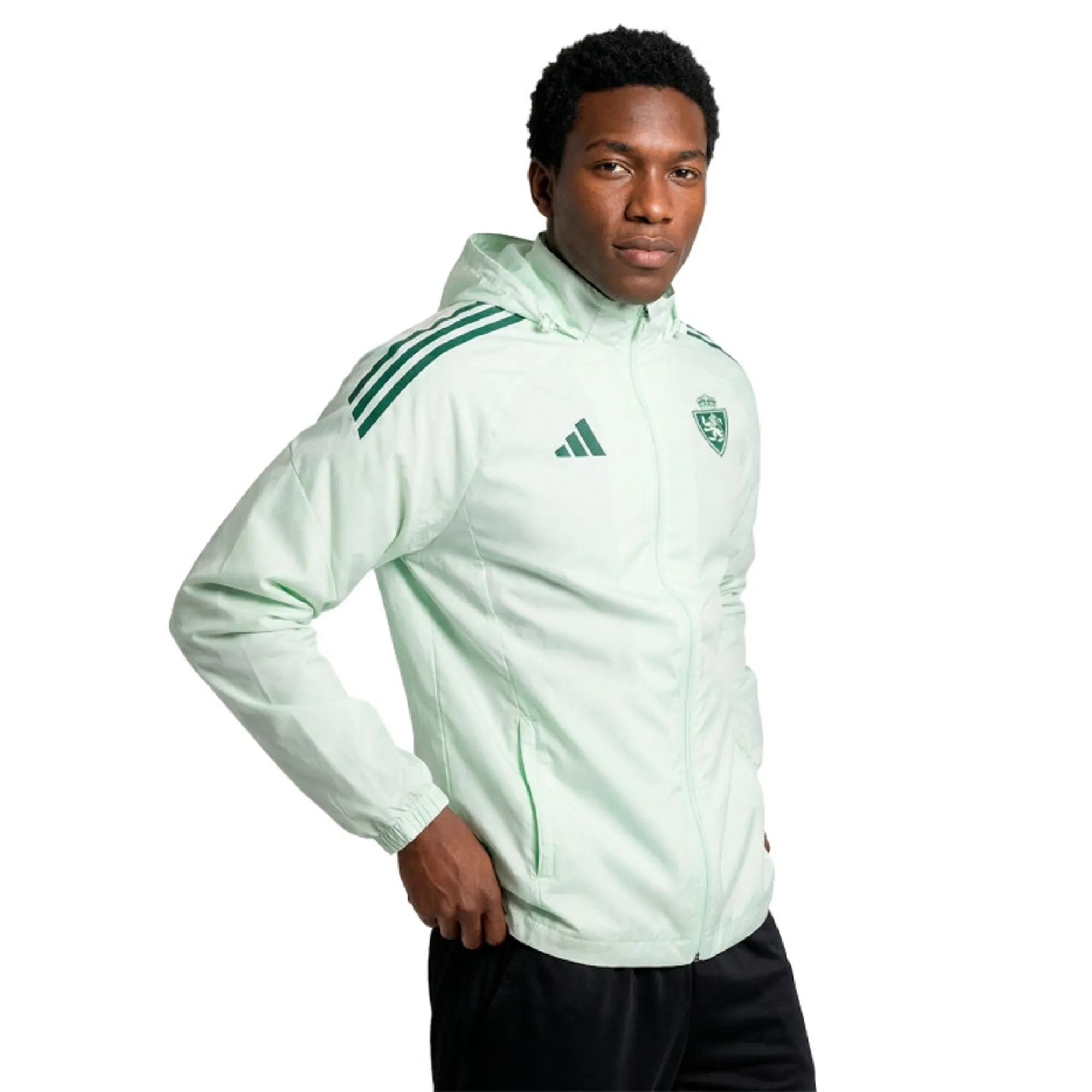 Aston Villa adidas Training All Weather Jacket - Light Green