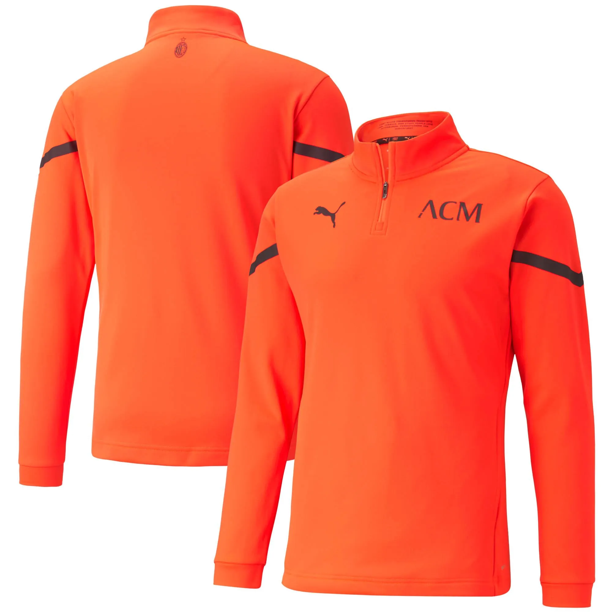 AC Milan Pre Match 1/4 Zip Top-Red