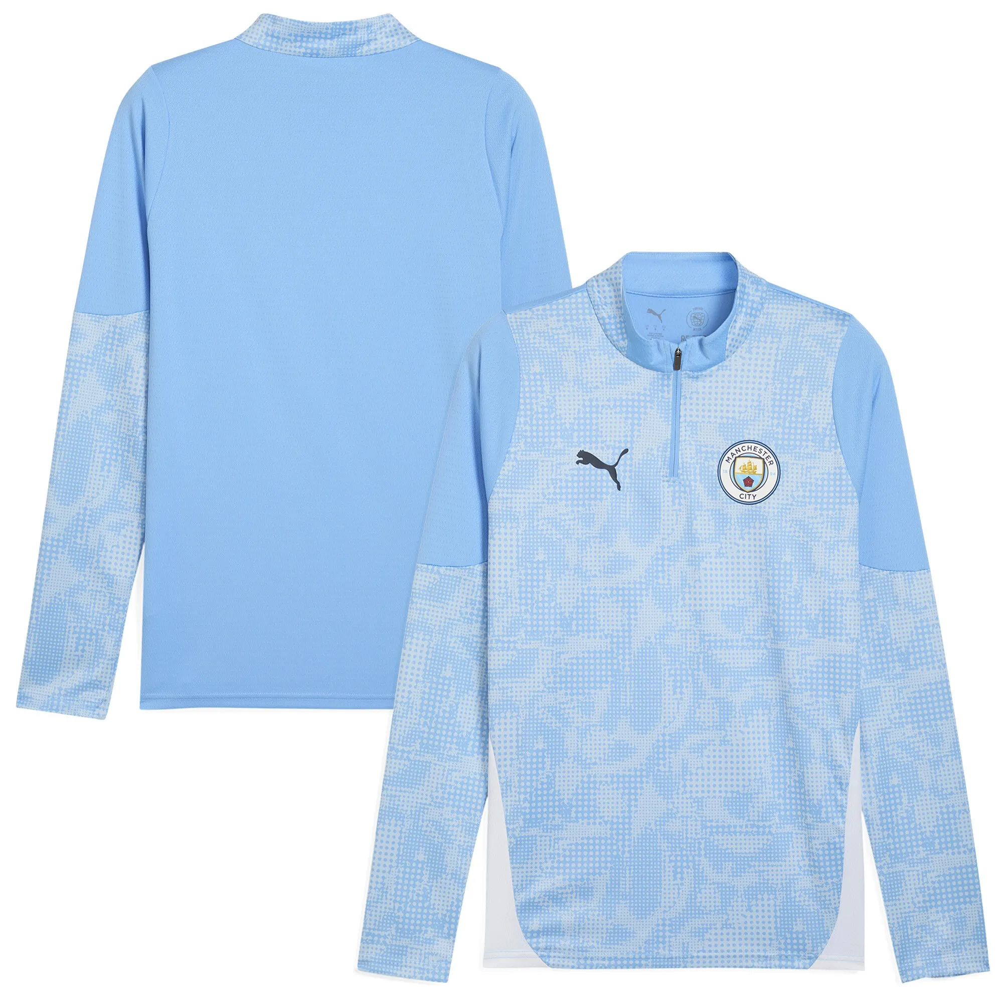 Manchester City Puma Training 1/4 Zip Top - Blue