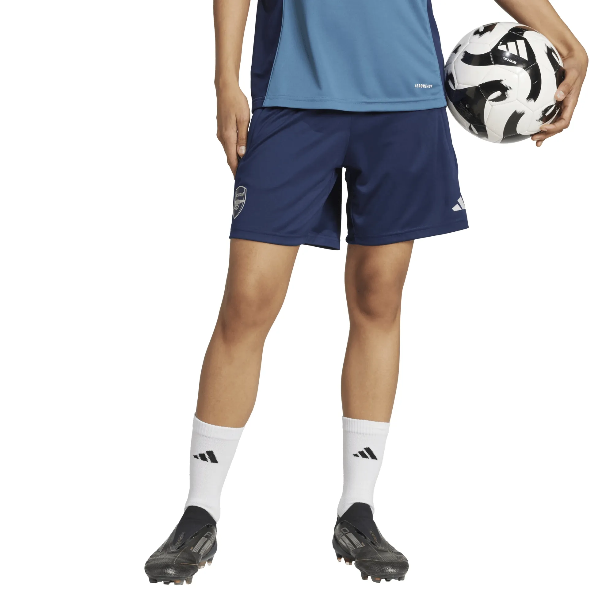 Arsenal adidas Training Shorts - Dark Blue - Womens