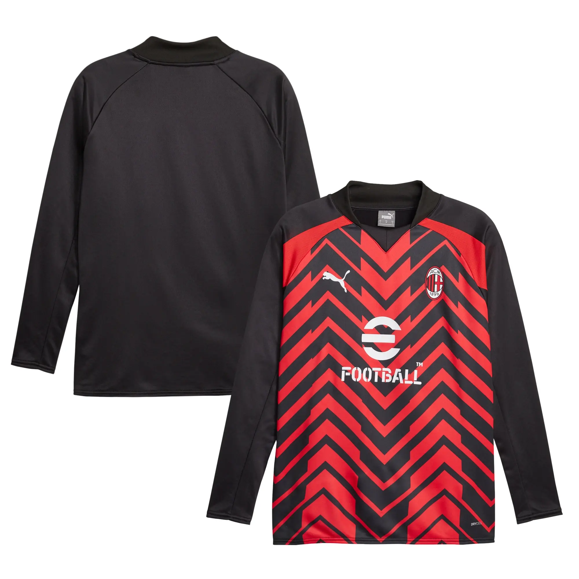 AC Milan Puma Prematch Sweat Top - Red