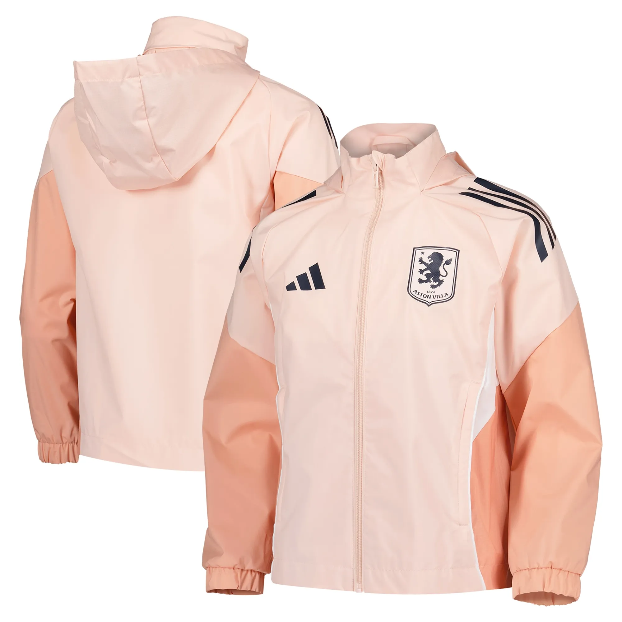 Aston Villa adidas Training All Weather Jacket - Pink - Kids