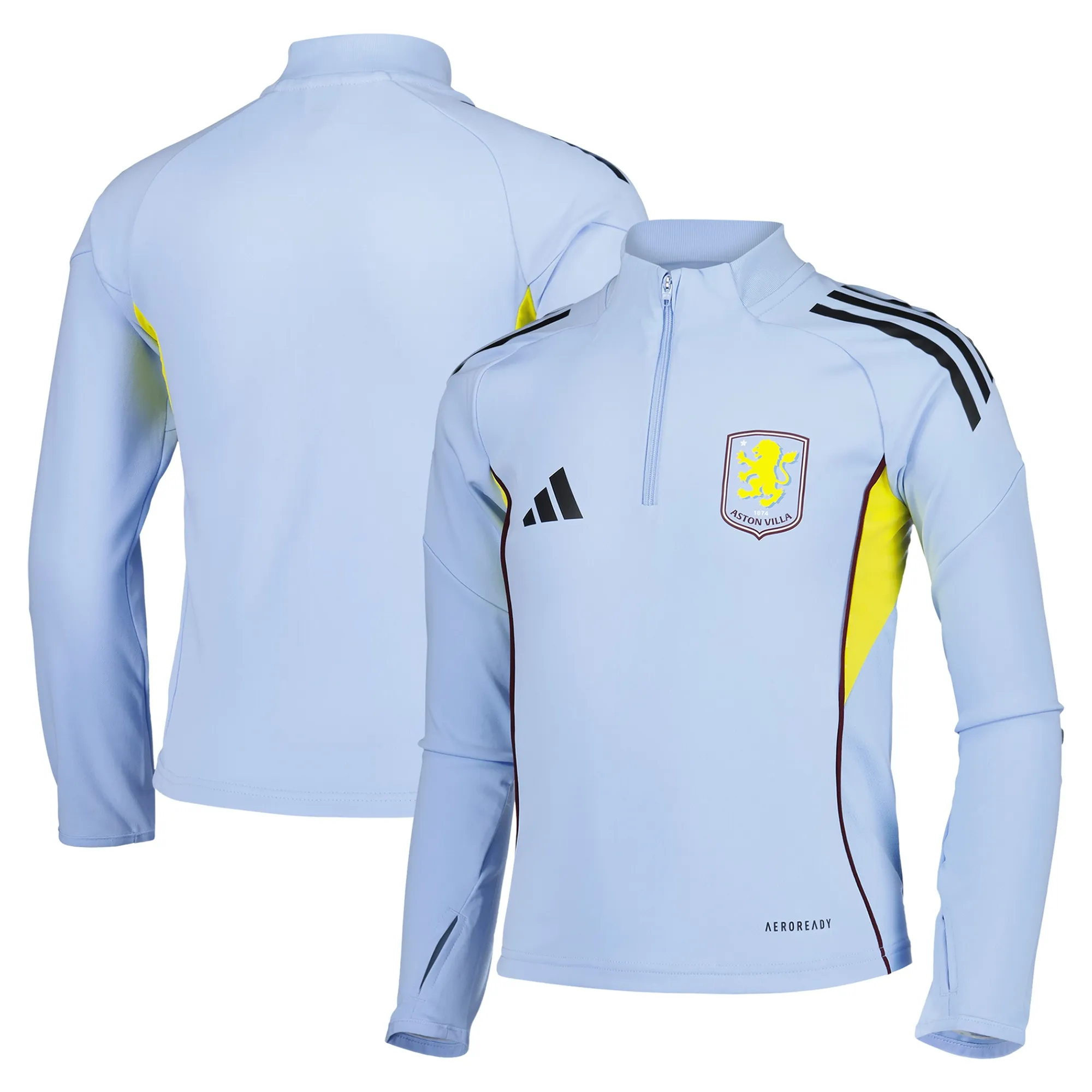 Aston Villa adidas Training Top Light Blue Kids JN8110