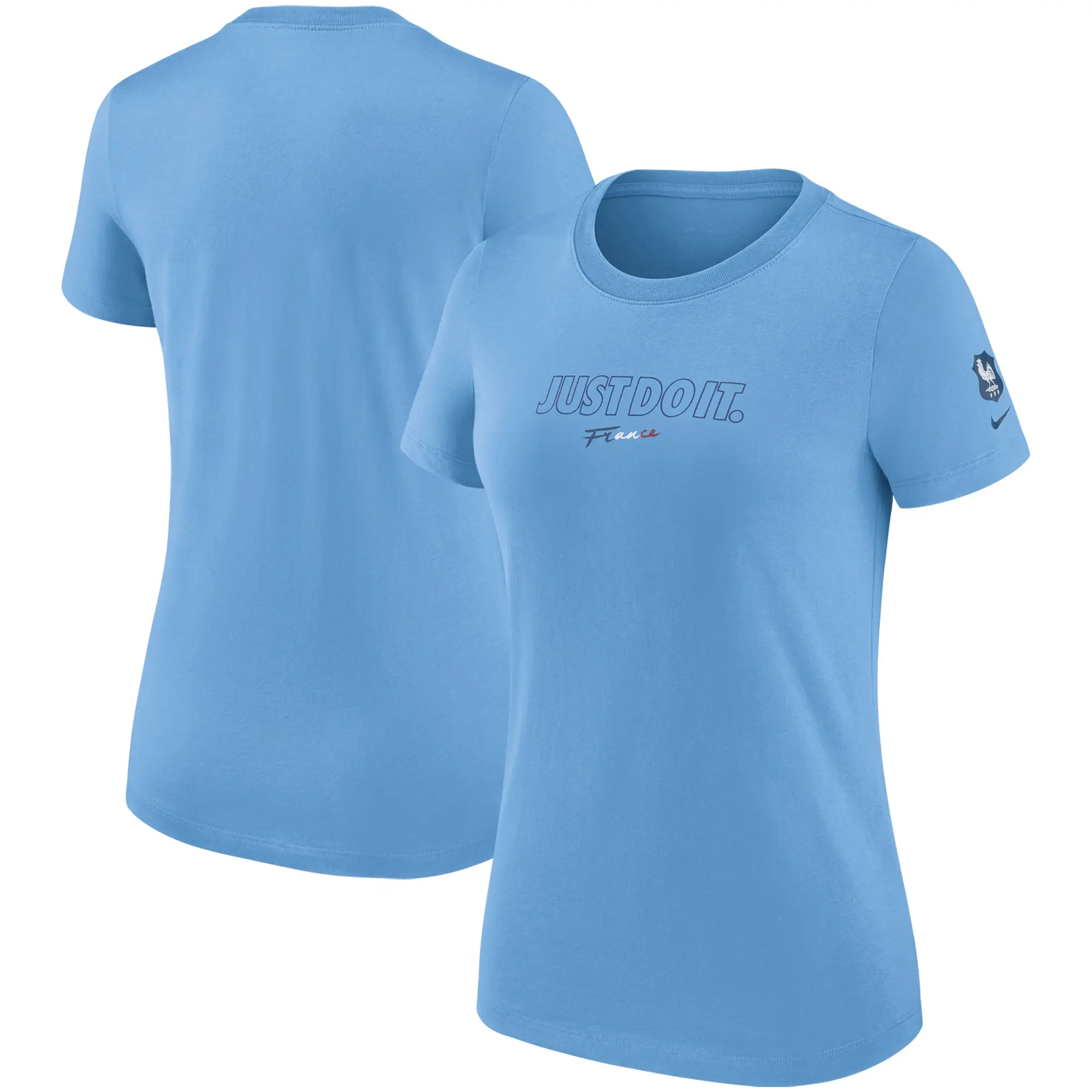 France Women's Nike Just Do It T-Shirt - Blue - Womens