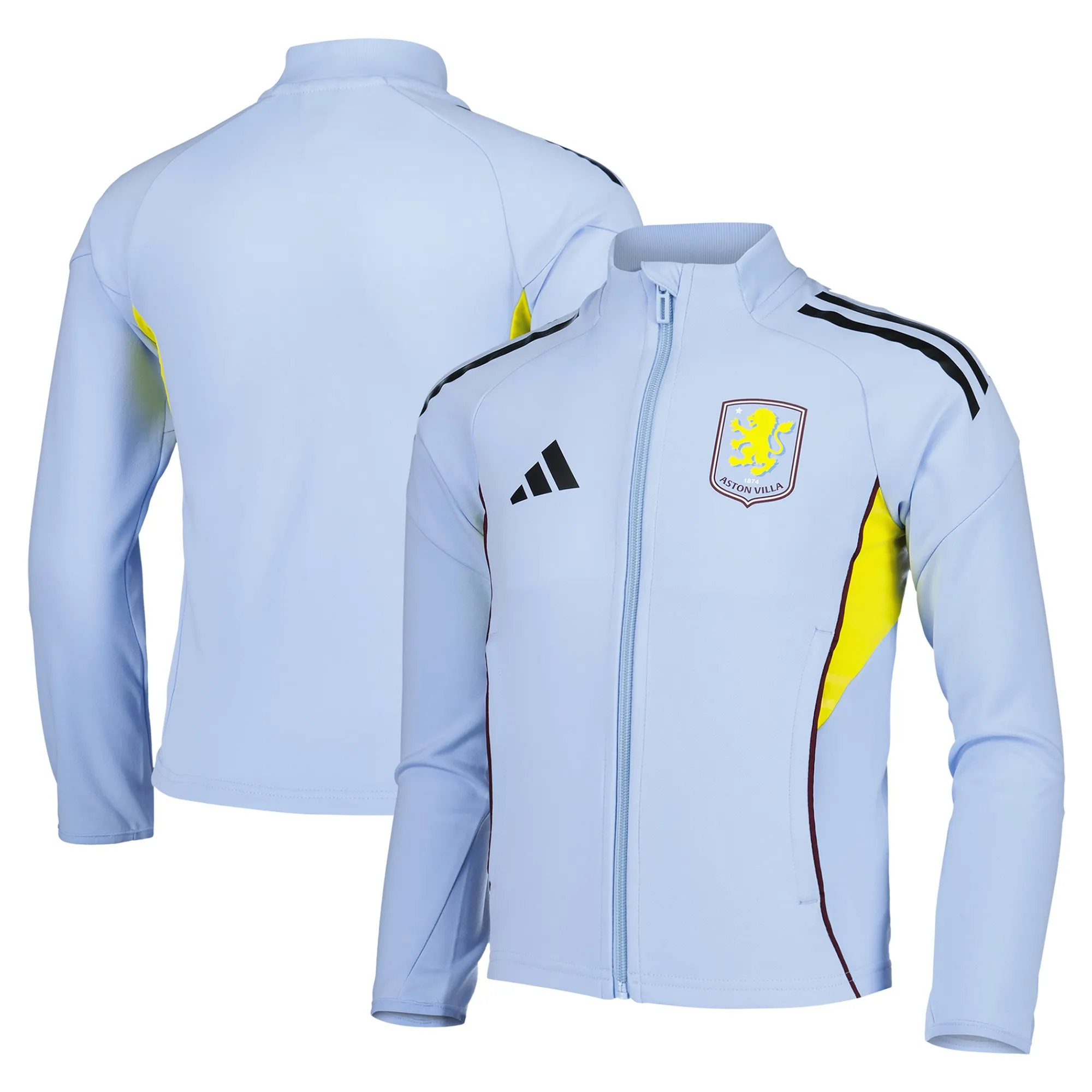 Aston Villa adidas Training Jacket - Light Blue - Kids