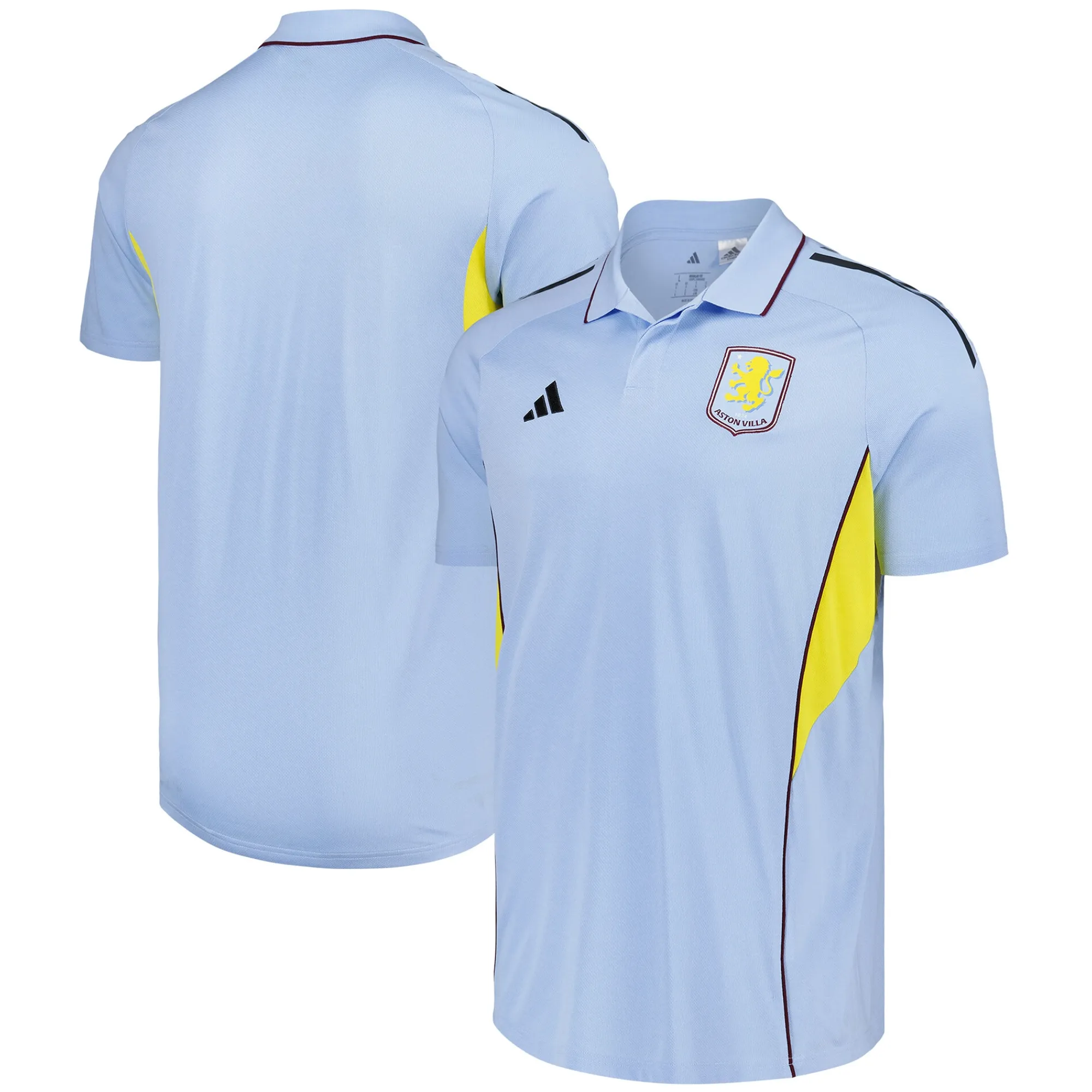 Aston Villa adidas Training Polo - Light Blue
