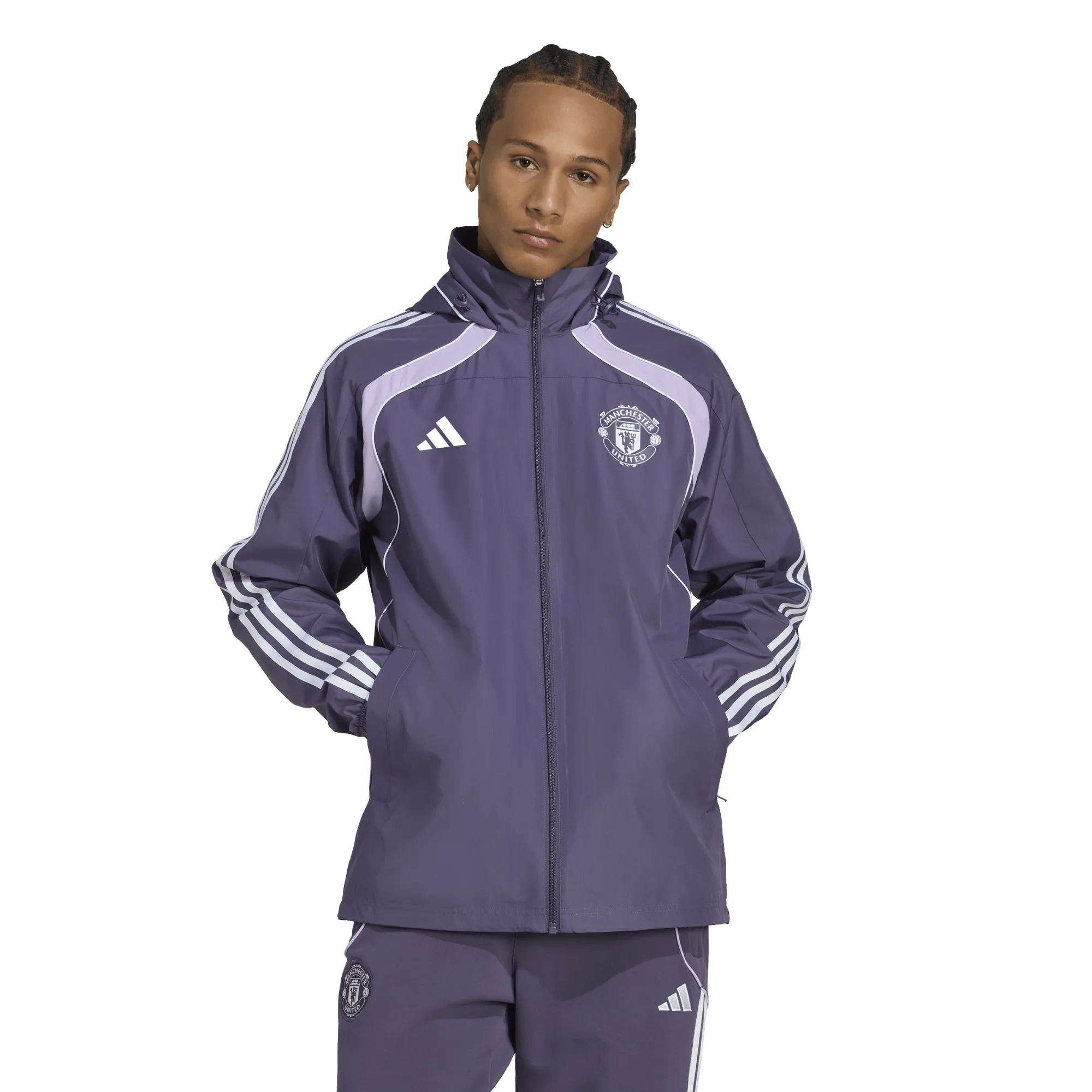 Manchester United adidas Urban Purist Windbreaker - Purple