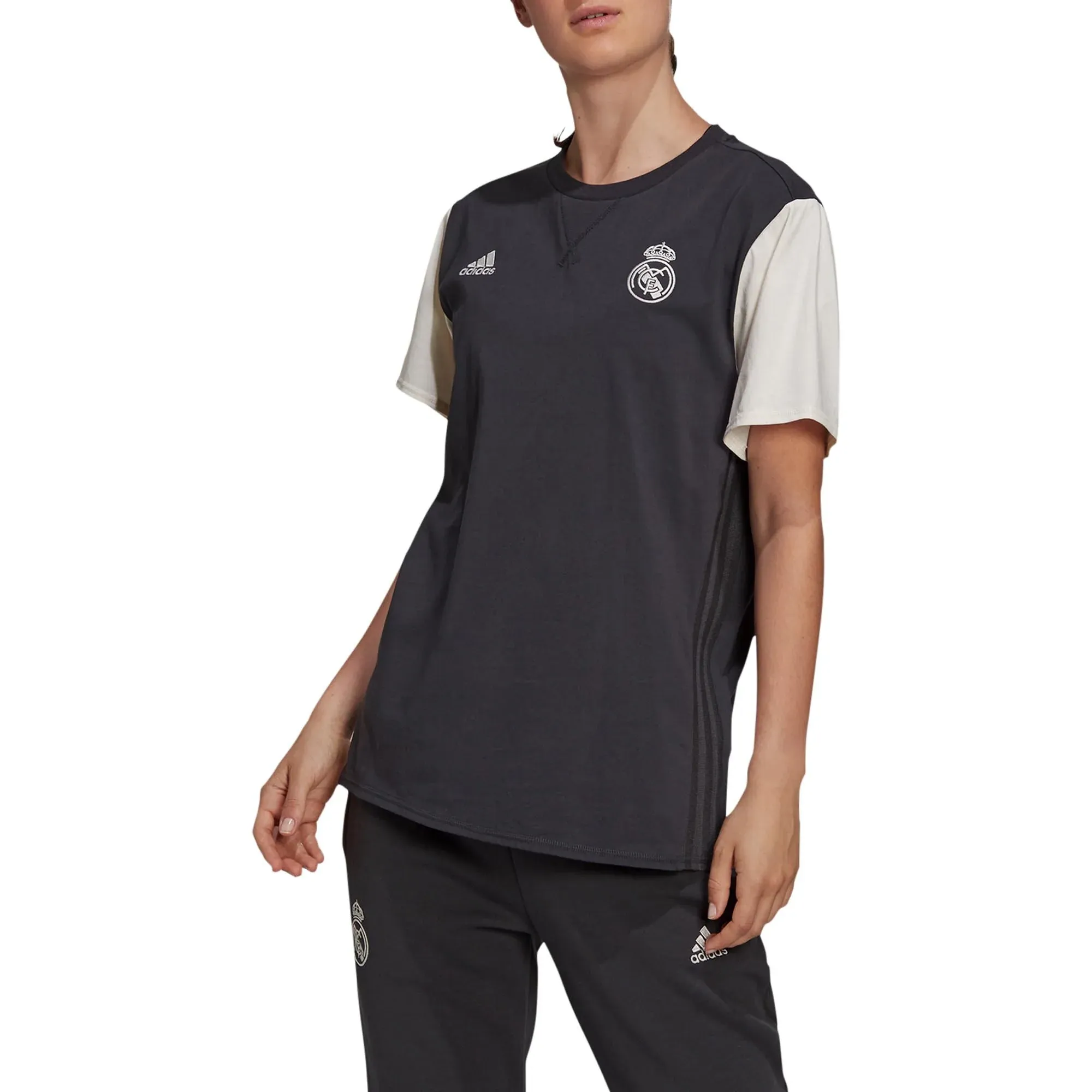 Real Madrid Travel T-Shirt-Grey-Womens