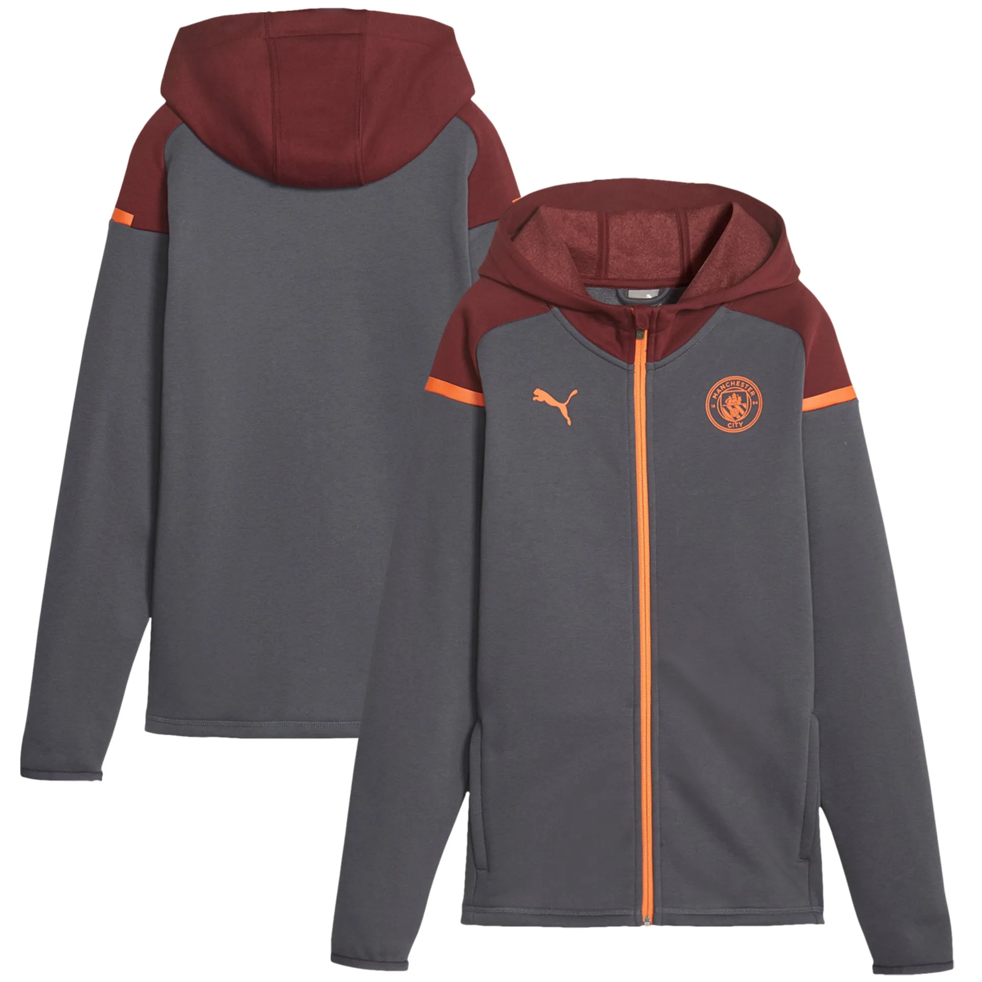 Manchester City Puma Casuals Hoody Jacket - Dark Grey - Womens