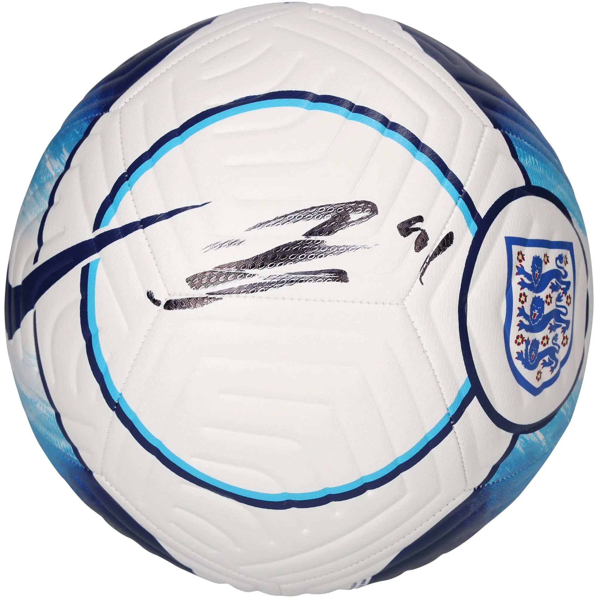 England Harry Kane England National Team Signed Nike Team Strike Football - Framed