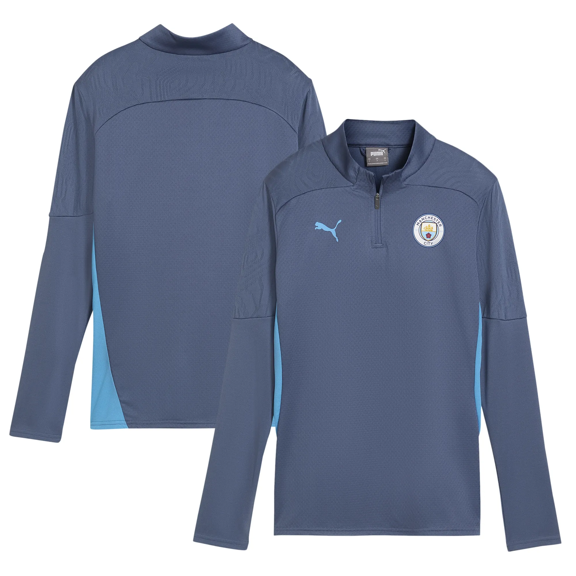 Manchester City Training 1/4 Zip Top - Blue - Womens