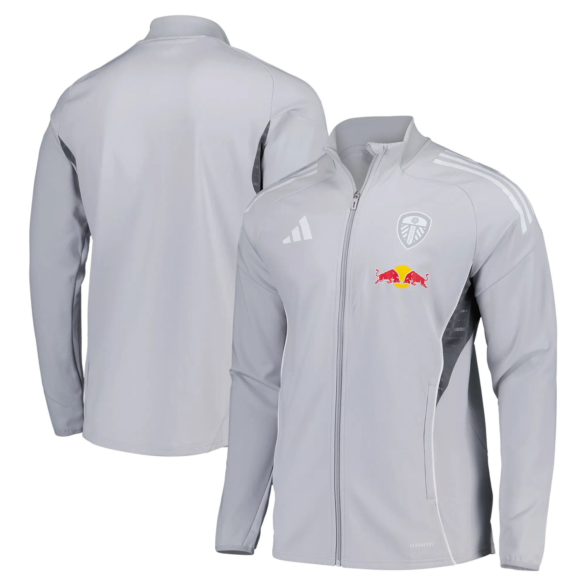Leeds United adidas Training Track Jacket - Grey