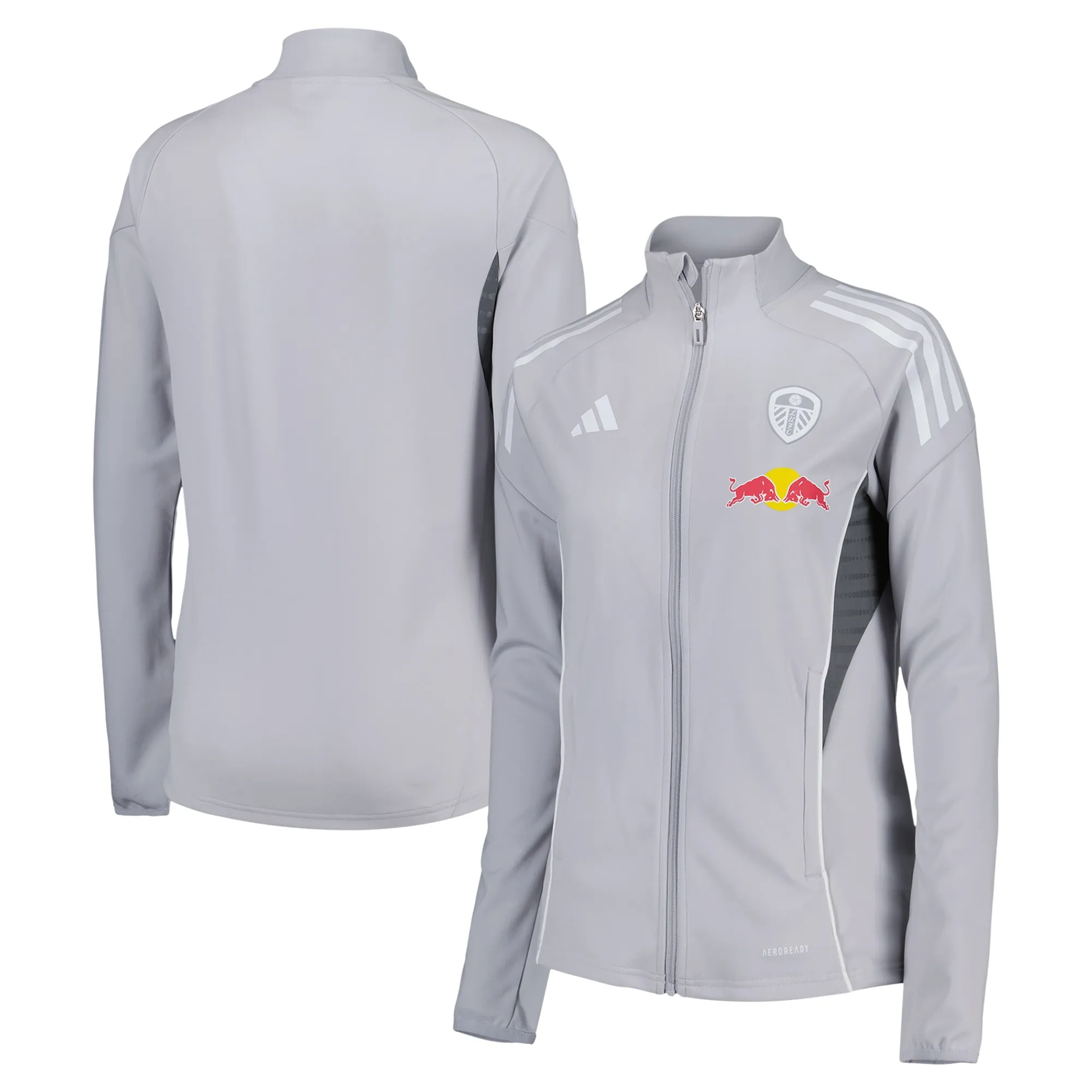 Leeds United adidas Training Track Jacket - Grey - Womens