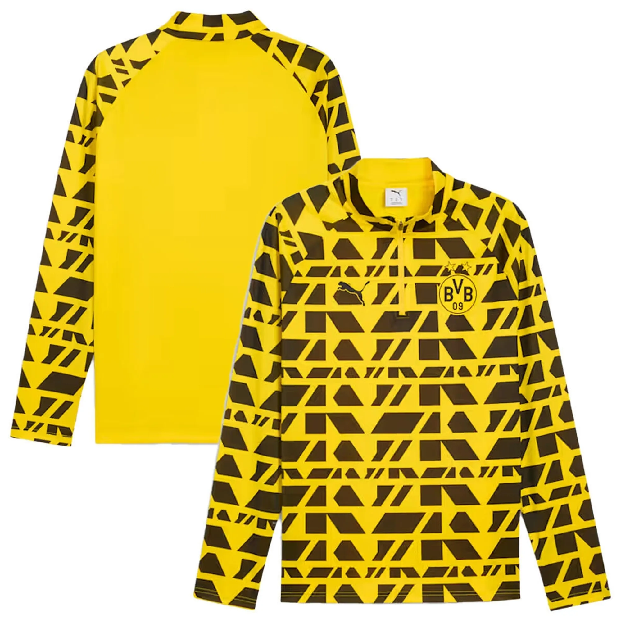 PUMA Borussia Dortmund Pre-Match Quarter-Zip Top Shirt Men, Faster Yellow/Black