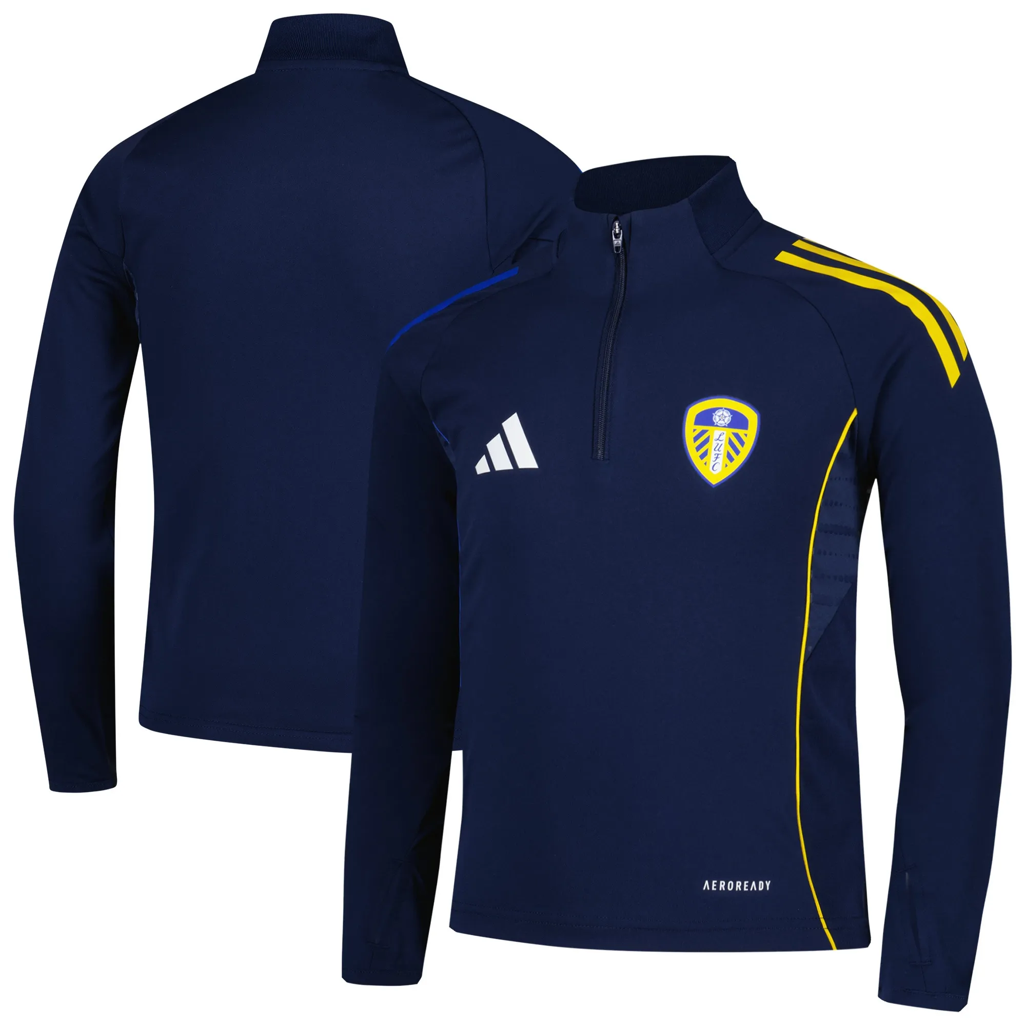 Leeds United adidas Training Top - Navy - Kids