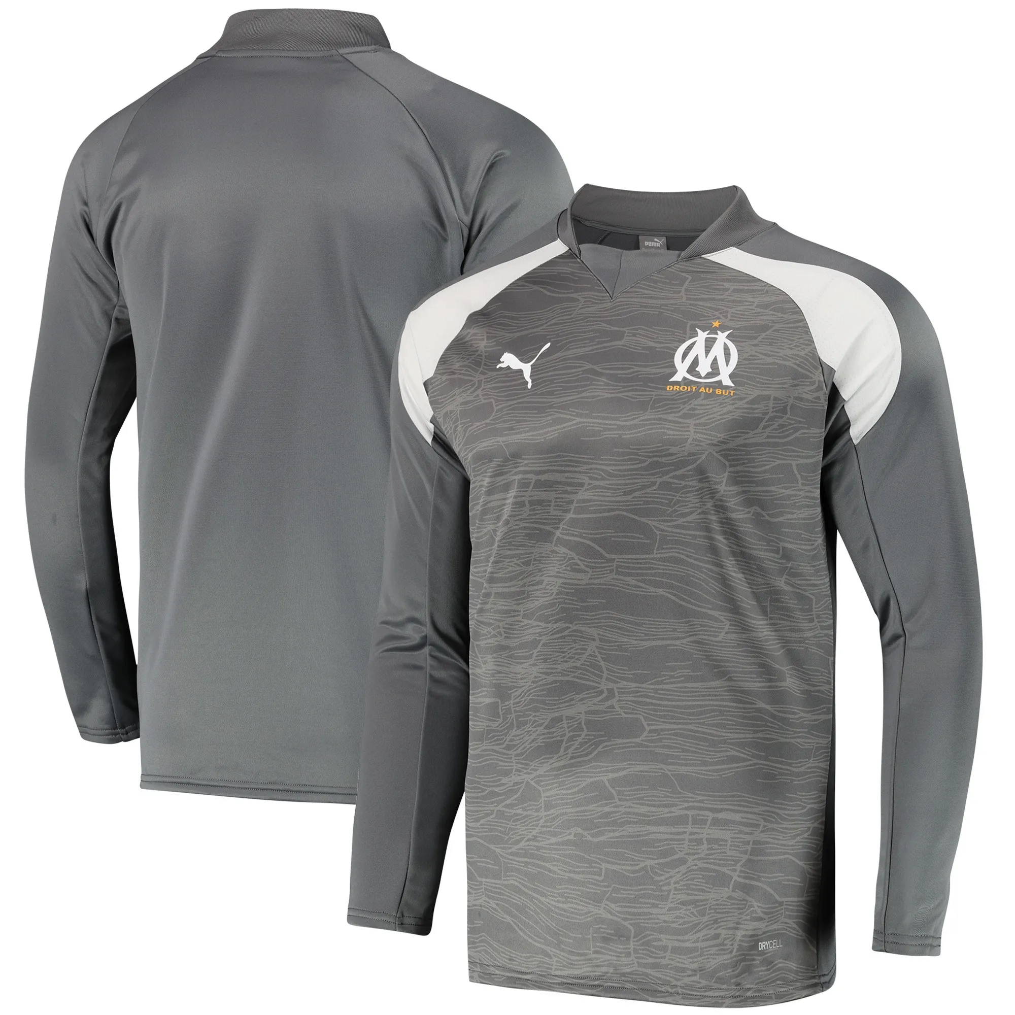 Olympique de Marseille Puma Pre Match Sweat - White