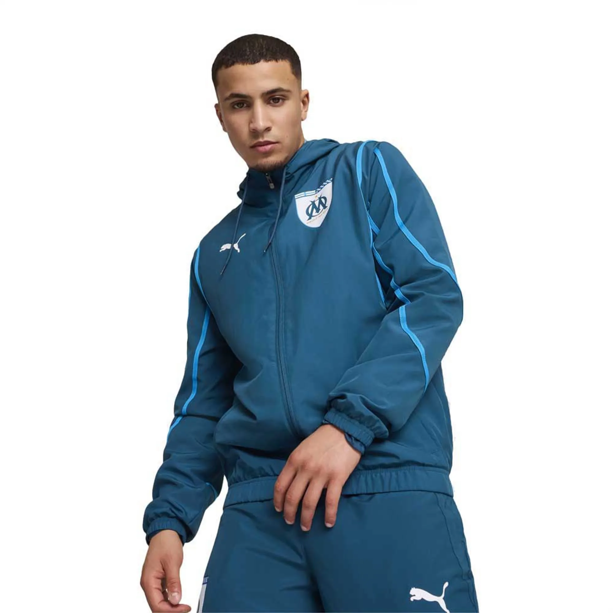 Olympique de Marseille Puma Pre Match Jacket - Blue