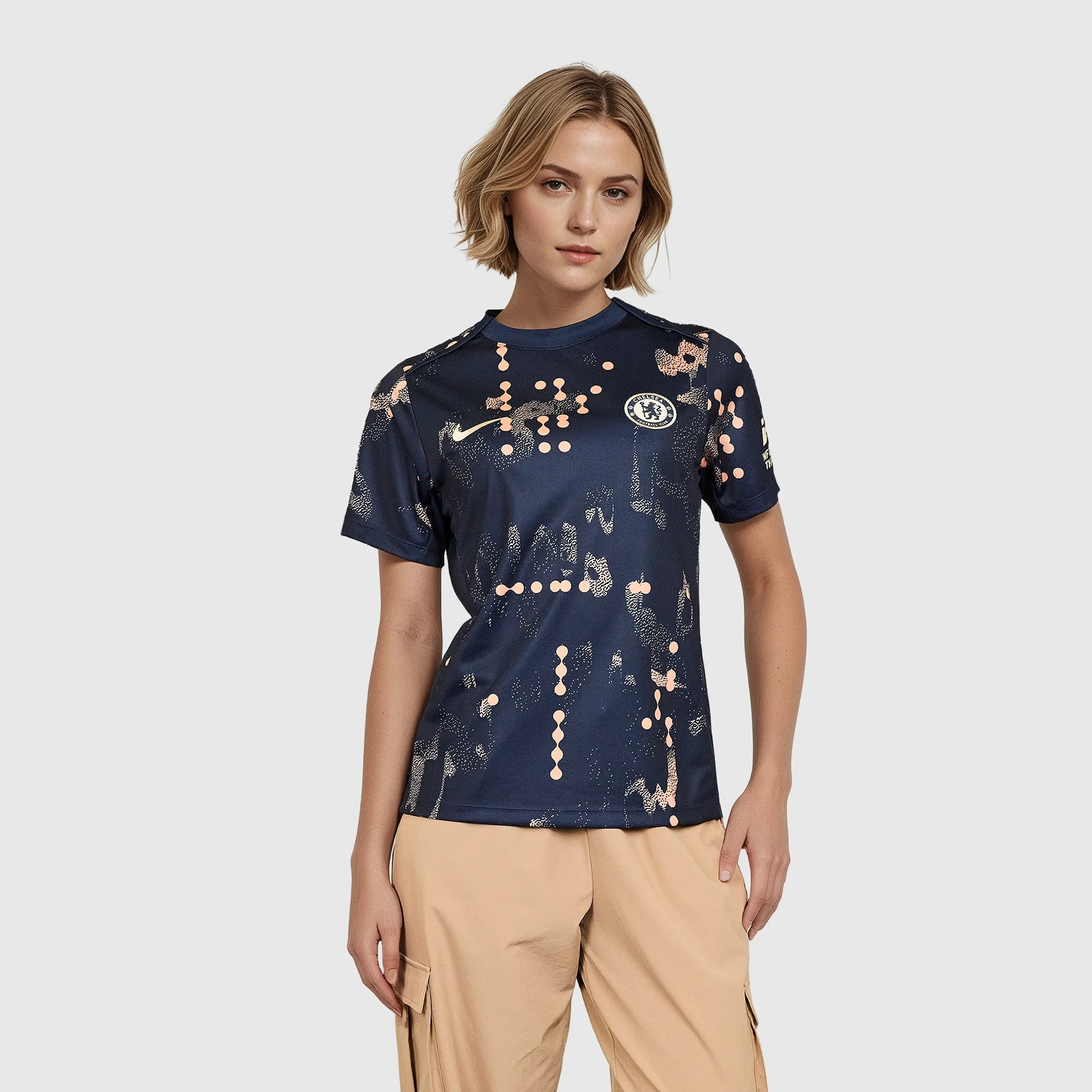 Chelsea Nike Pre Match Top - Obsidian - Womens