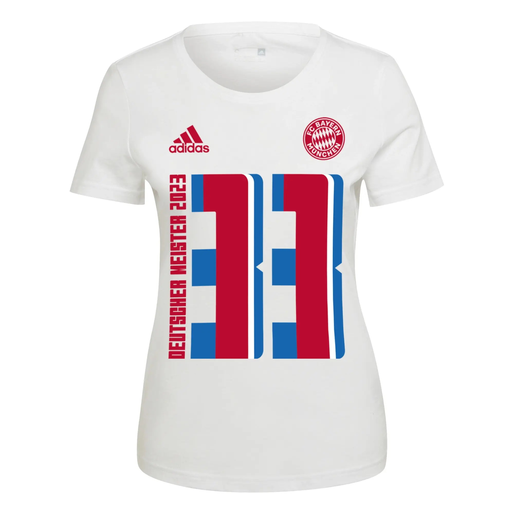 FC Bayern adidas Meister11 T-Shirt - White - Womens