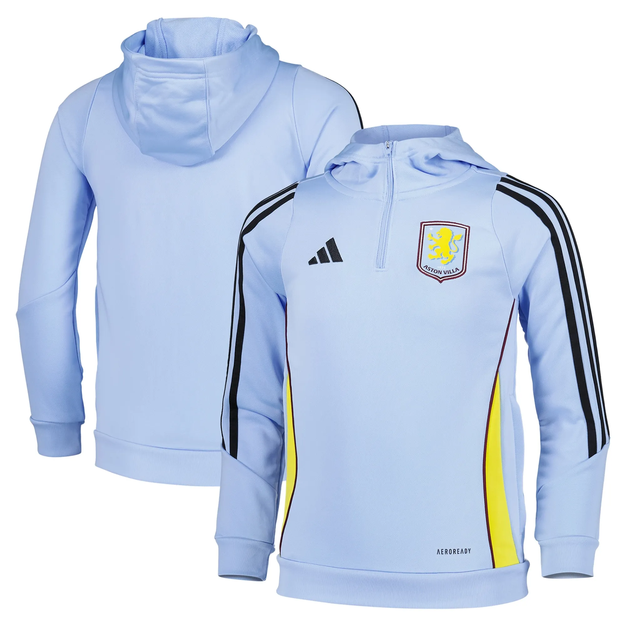 Aston Villa adidas Training Hoodie Light Blue Kids JN8115