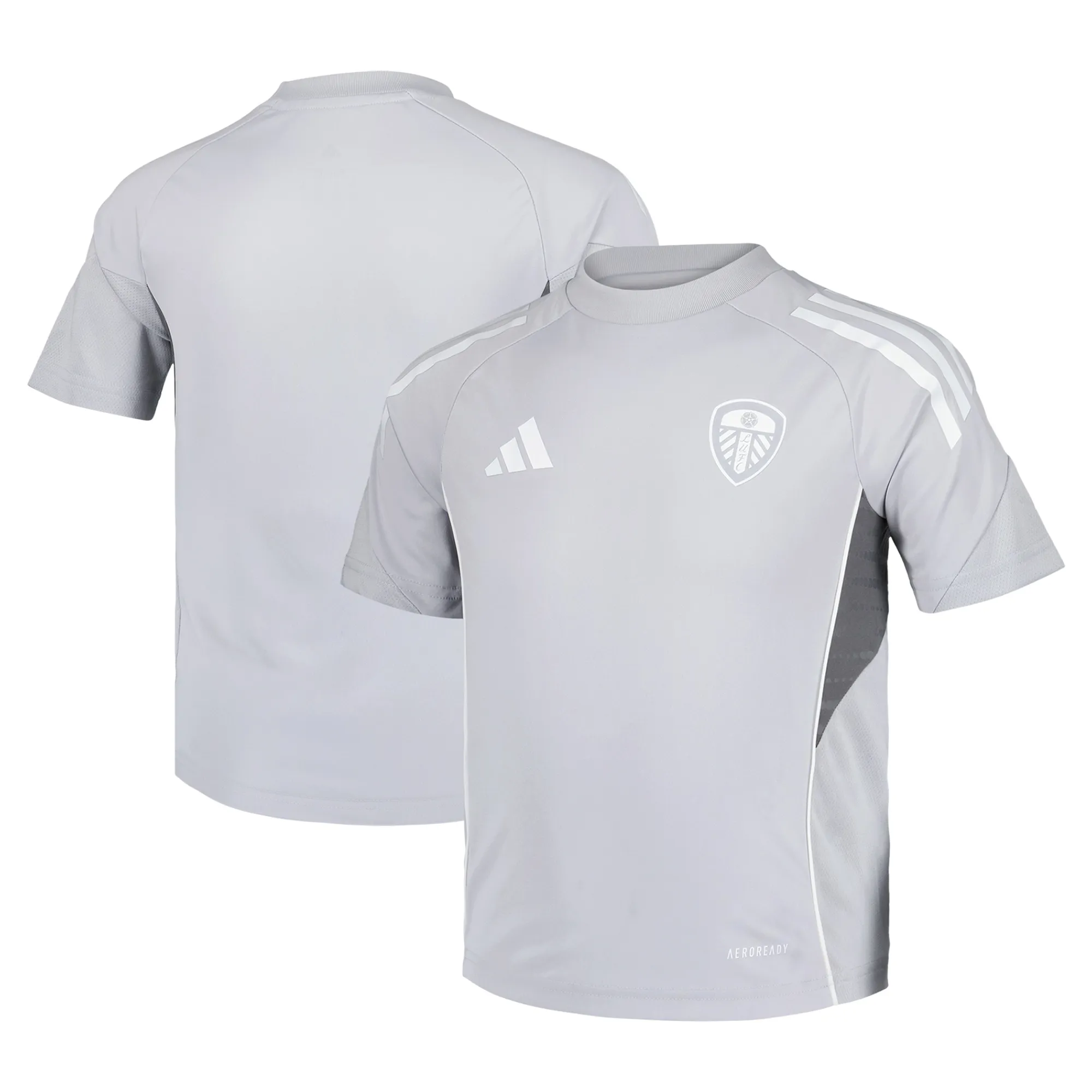 Leeds United adidas Training Jersey - Grey - Kids