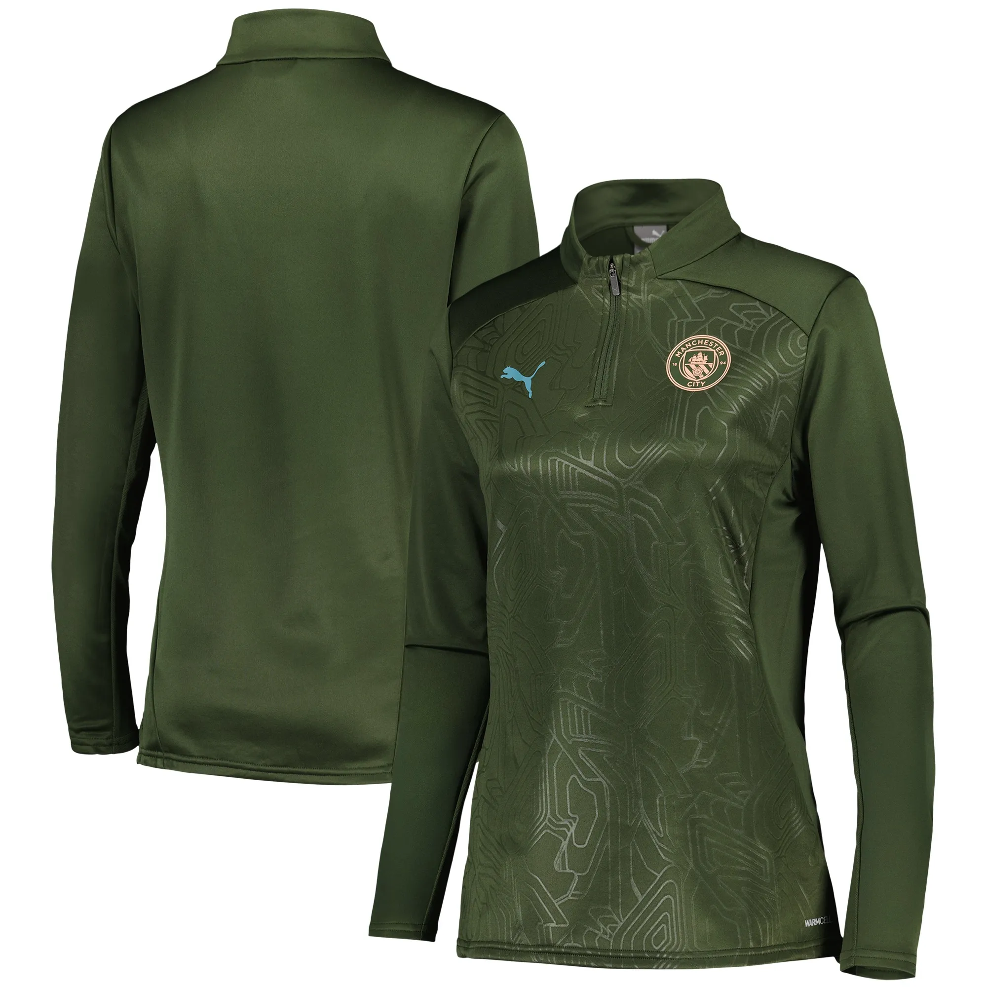 Manchester City Puma Training 1/4 Zip Top - Myrtle - Womens
