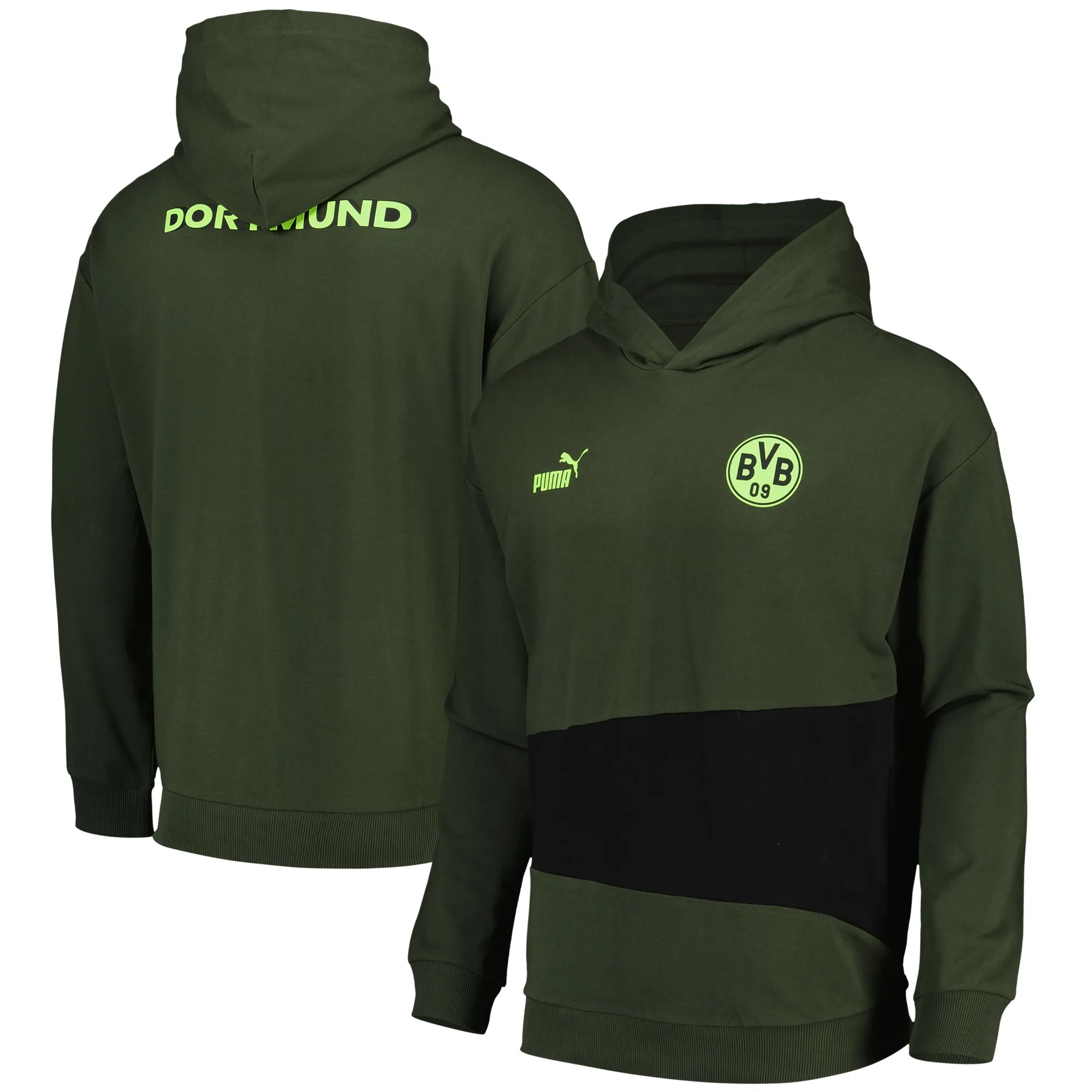 Borussia Dortmund PUMA FtblCulture+ Hoodie - Myrtle