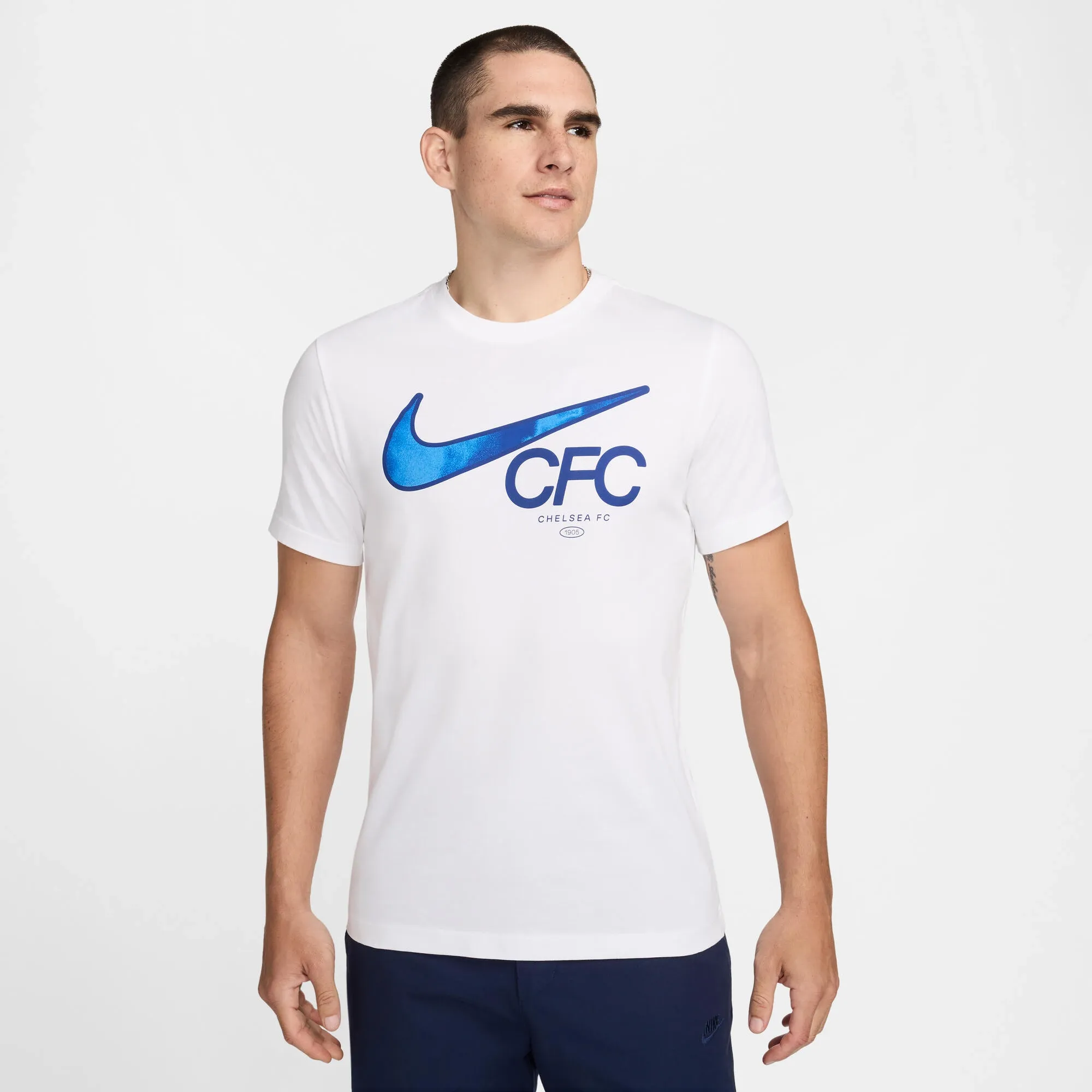 Chelsea Nike Swoosh T-Shirt - White