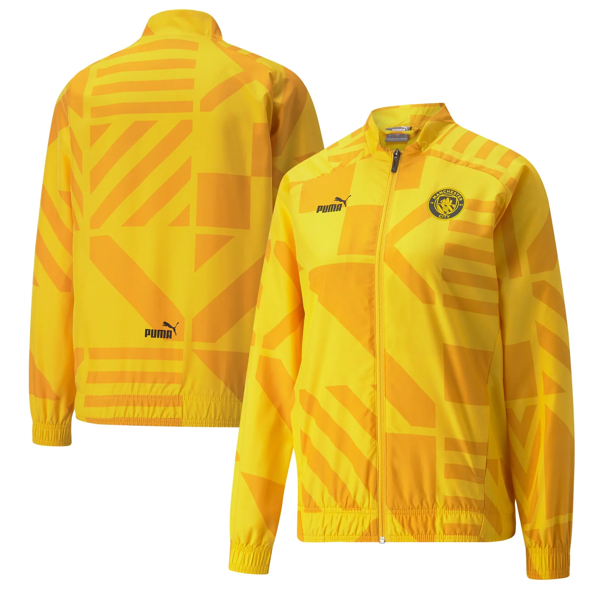 Manchester City Pre Match Jacket - Yellow - Womens