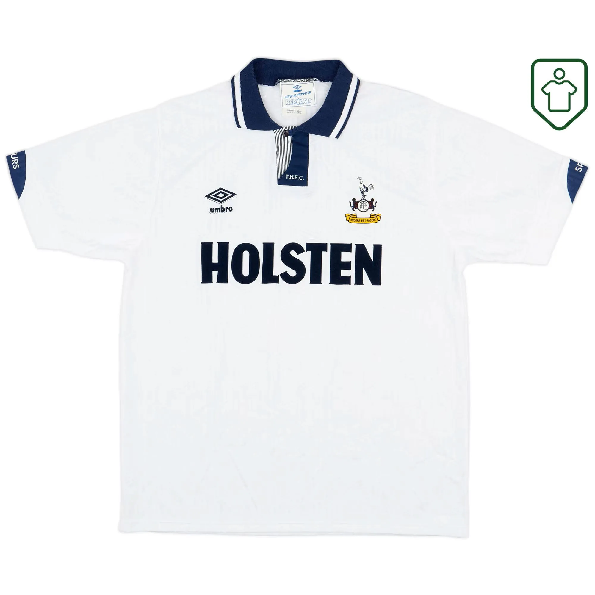 Tottenham Hotspur Umbro Home Shirt 1991-93 - Very Good - 6/10