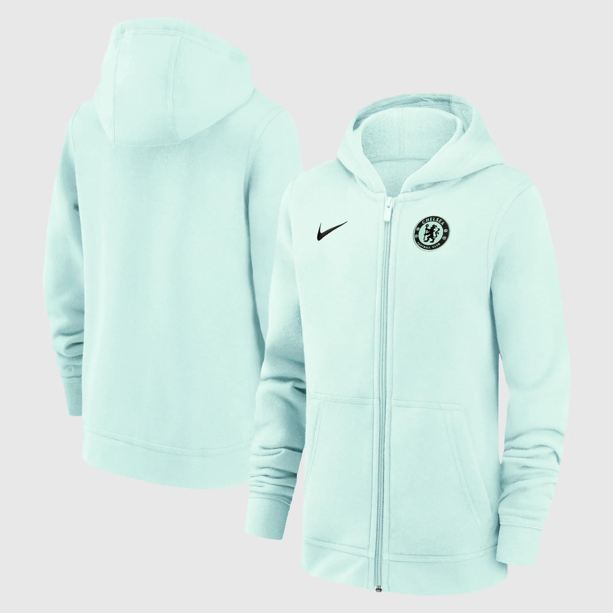 Chelsea Nike Club Full Zip Hoodie - Green - Kids
