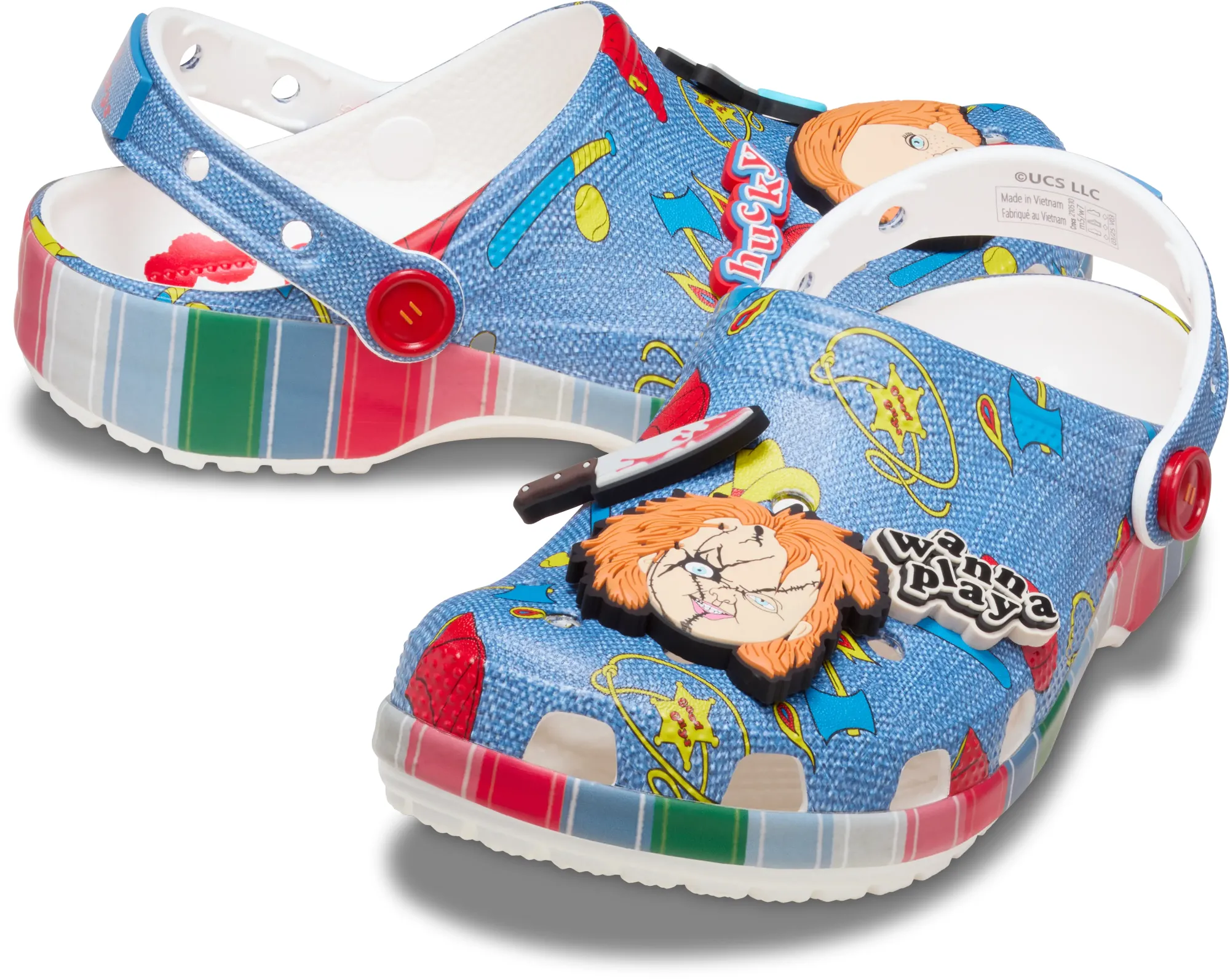 Crocs x Chucky Classic Clogs Mens 10 Child\'s Play Horror W12 Unisex New NIB Crocs Horror Pack 2025 Jason, Chucky, Pennywise main image 2