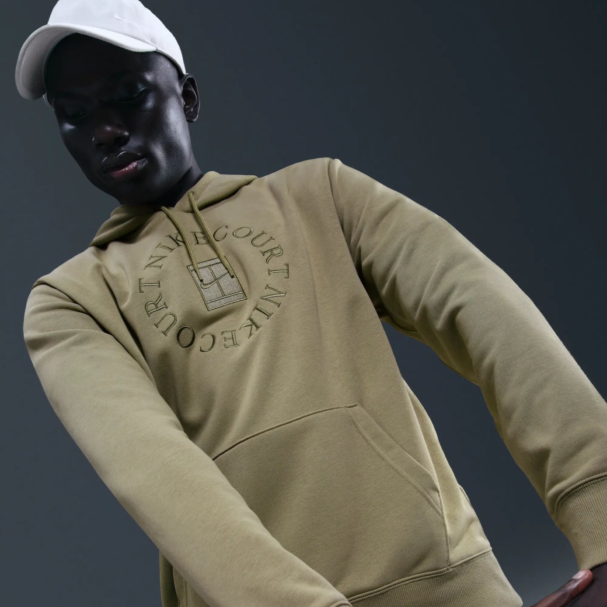 NikeCourt Heritage Dri-FIT French Terry Tennis Pullover Hoodie - Brown - Fleece