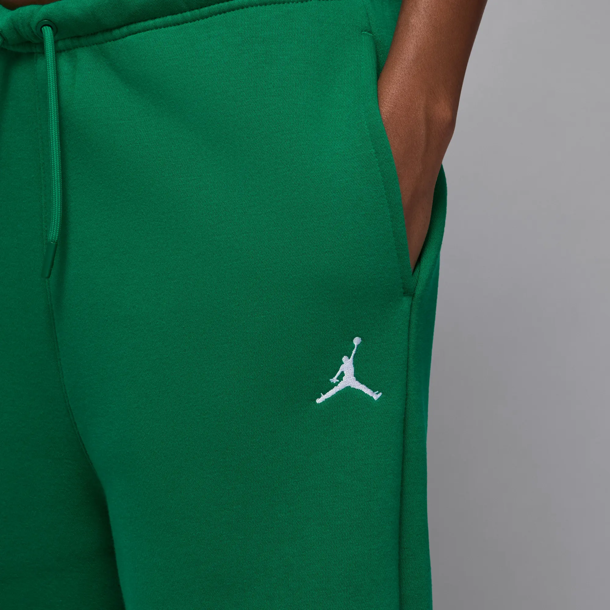 Nike Jordan Brooklyn Fleece Women's Open-Hem Trousers - Green - Fleece