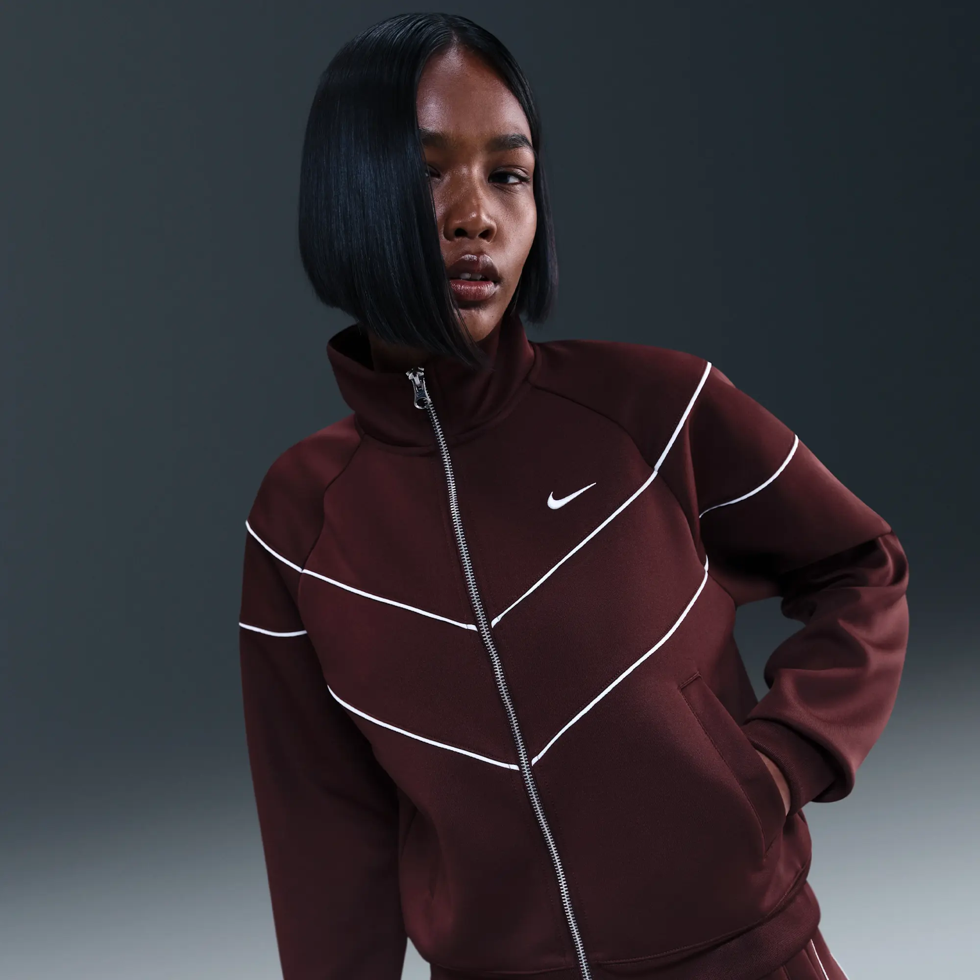 Nike Sportswear Windrunner Women's Knit Jacket - Red - Recycled Polyester Minimum