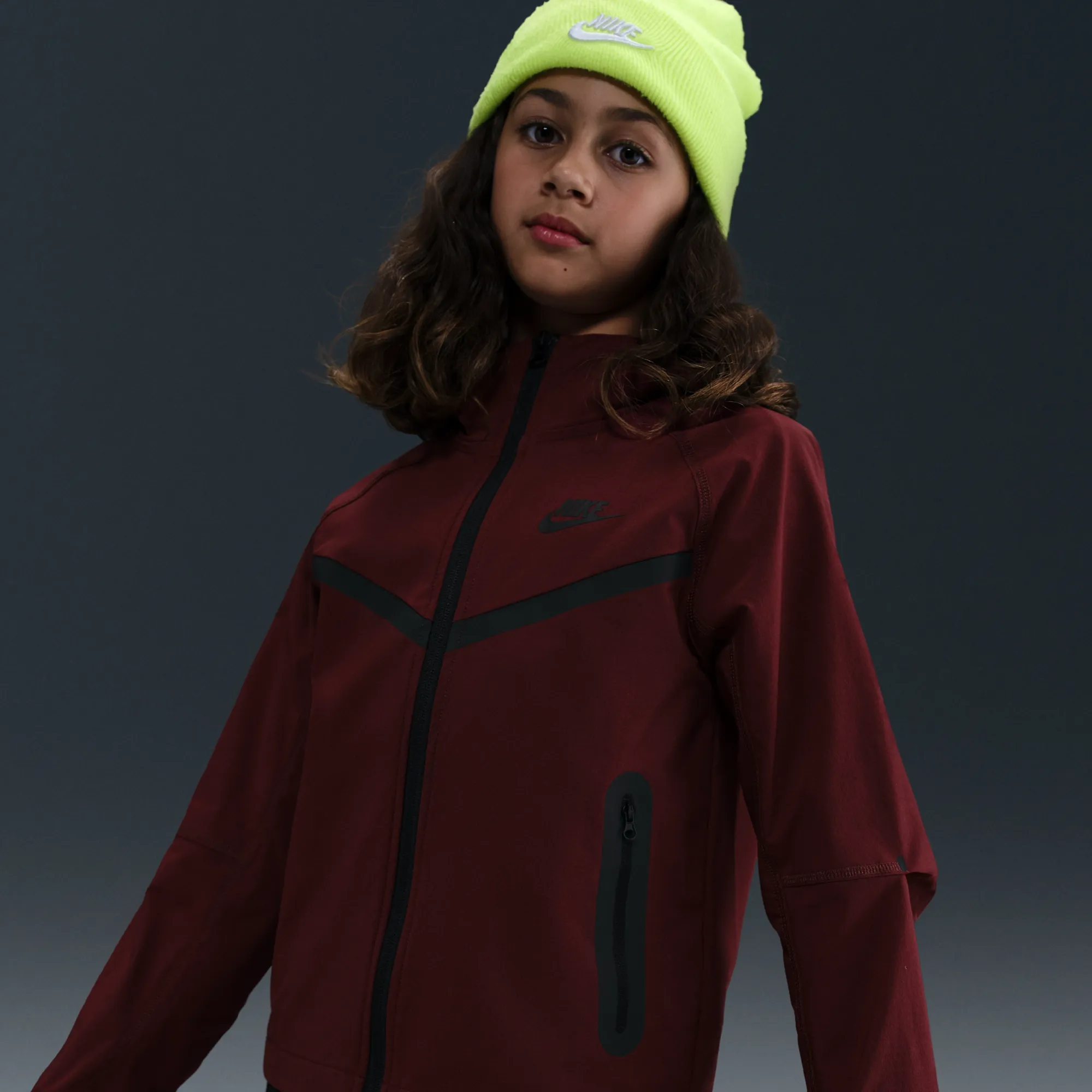 Nike Tech Older Kids' (Boys') Woven Jacket - Red