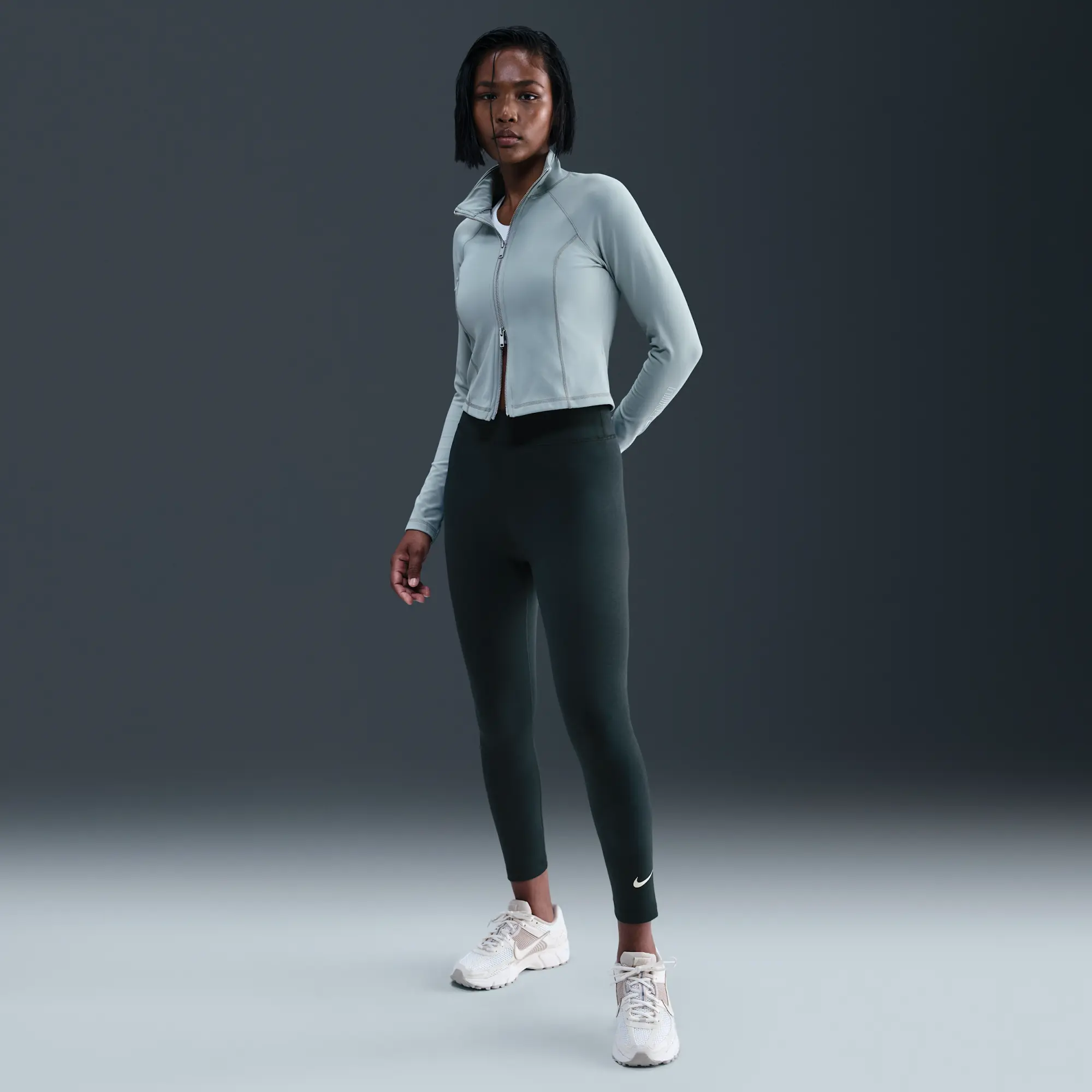 Nike Sportswear Classic Women's High-Waisted 7/8 Leggings - Green