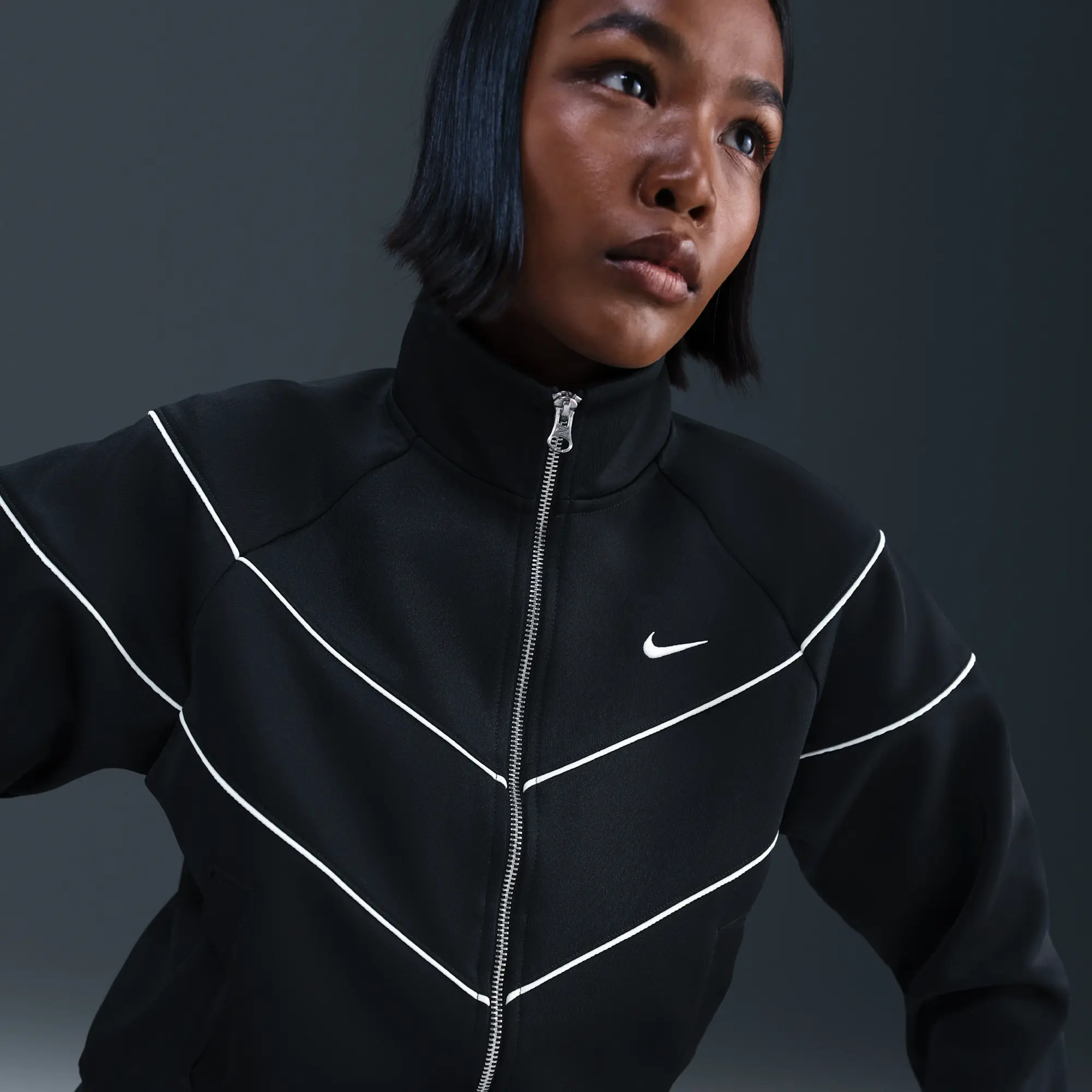 Nike Sportswear Windrunner Women's Knit Jacket - Black - Recycled Polyester Minimum