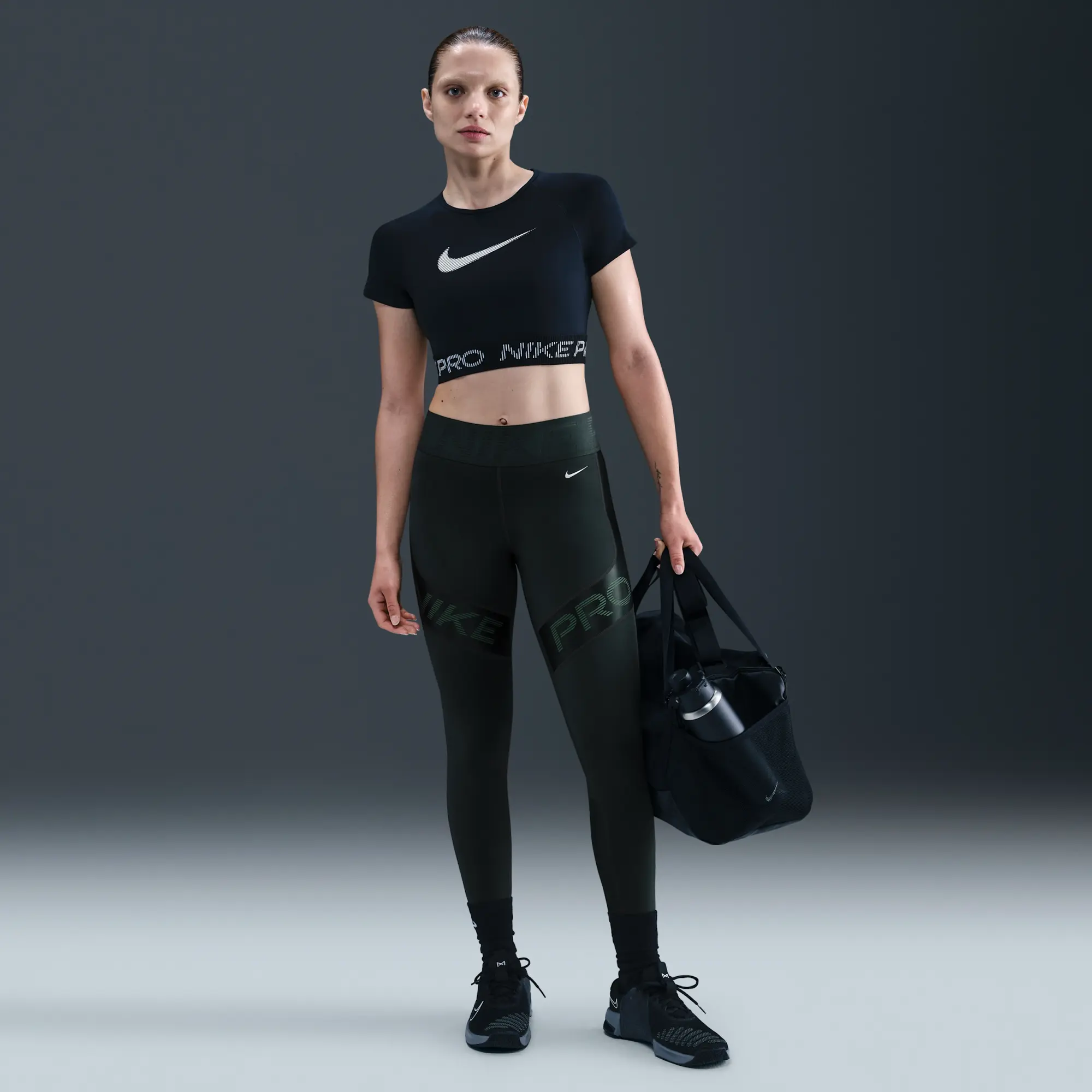 Nike Pro Sculpt Women's High-Waisted 7/8 Leggings - Green - Recycled Polyester Minimum