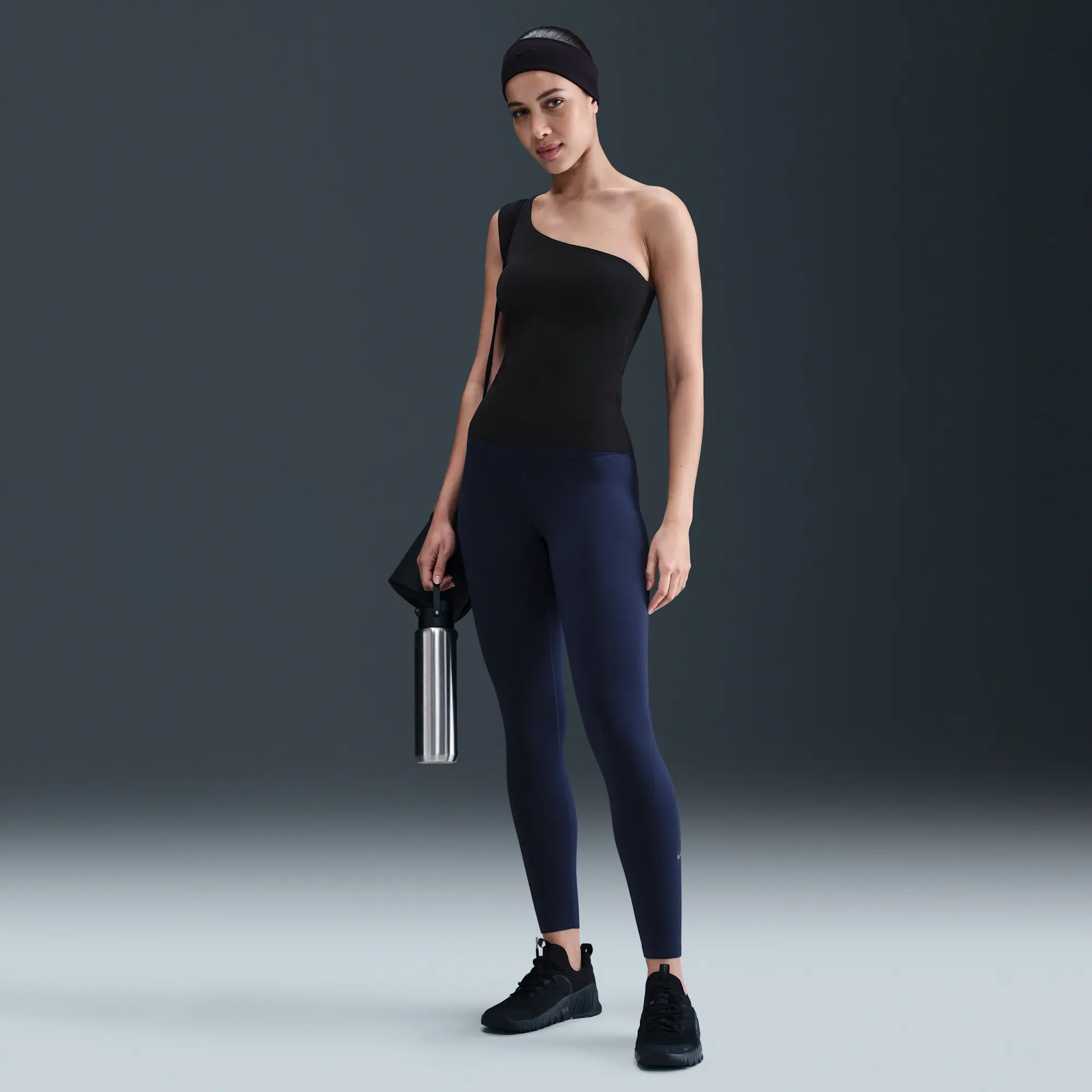 Nike One Women's Therma-FIT High-Waisted Full-Length Leggings - Blue - Sustainable Materials
