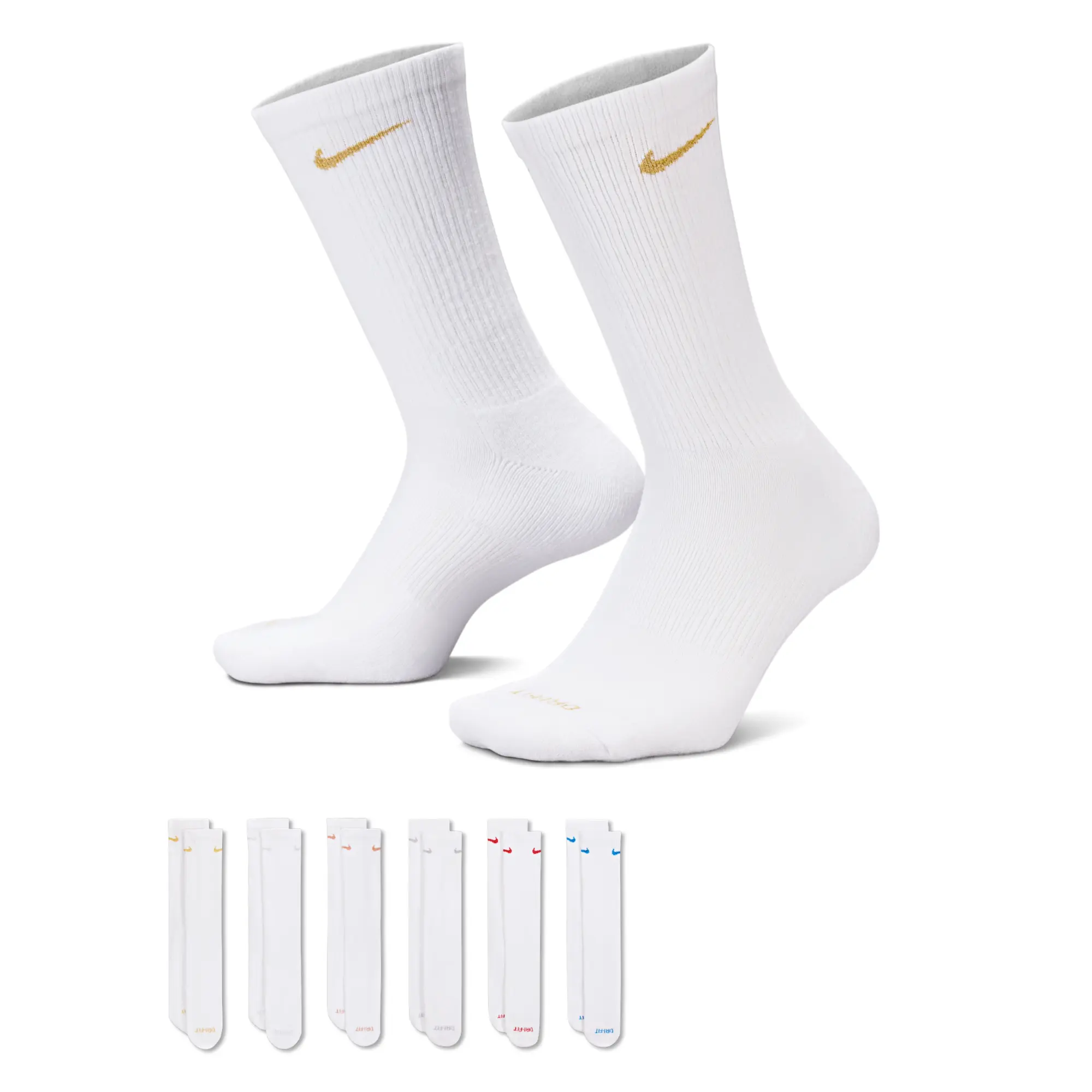 Nike Everyday Plus Cushioned Training Crew Socks - Multi-Colour