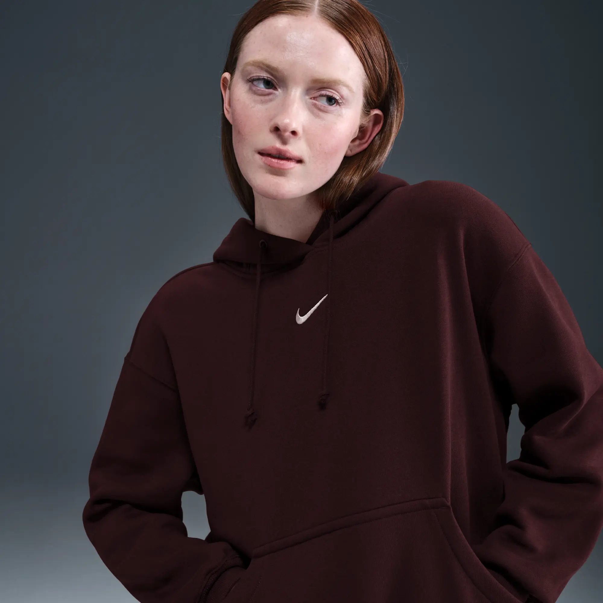 Nike Sportswear Phoenix Fleece Women's Oversized Pullover Hoodie - Red - Fleece > Phoenix Fleece